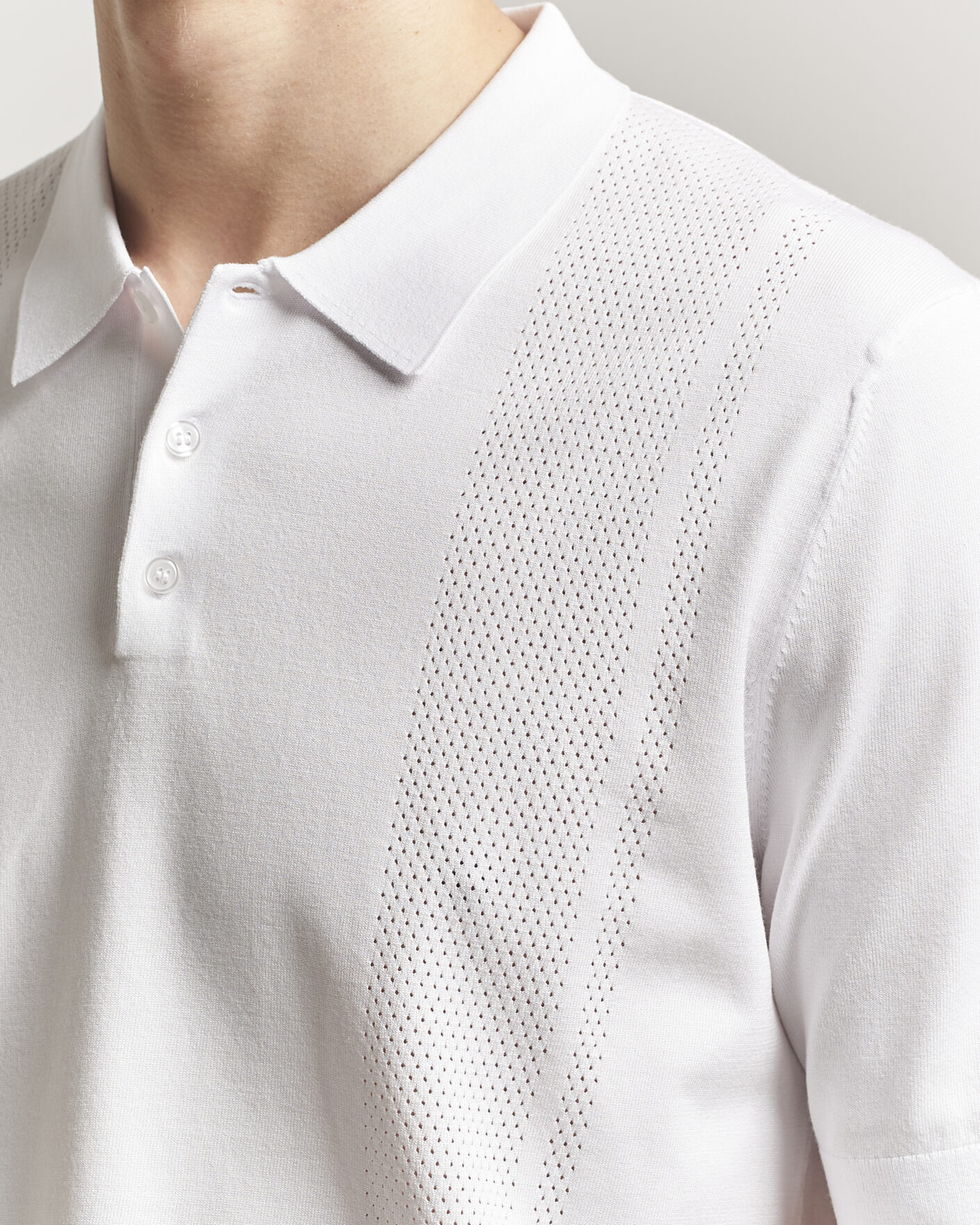 Homme | Polos | J.Lindeberg | Reymond Knit Polo White