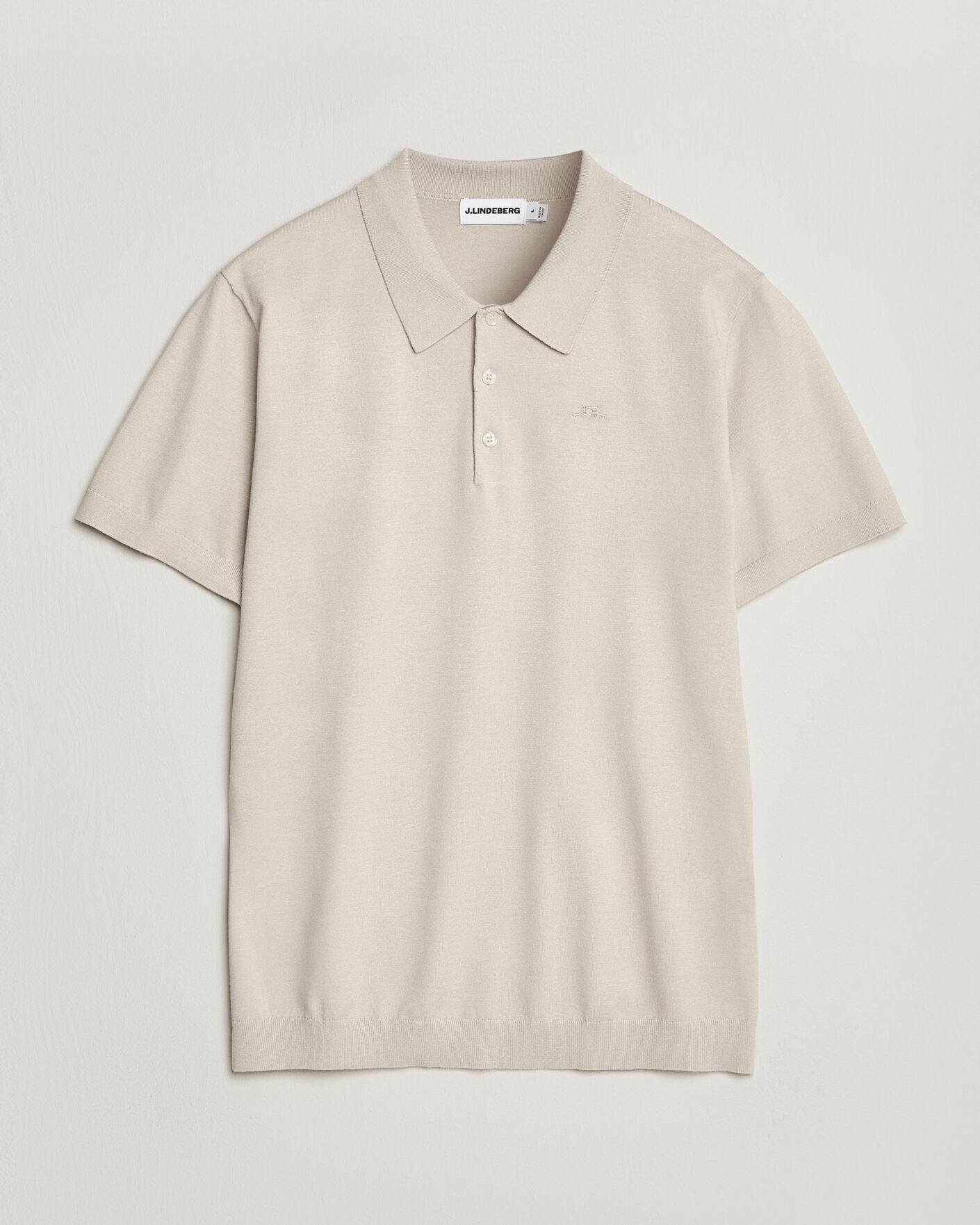 Homme | Polos | J.Lindeberg | Ridge Knitted Polo Moonbeam