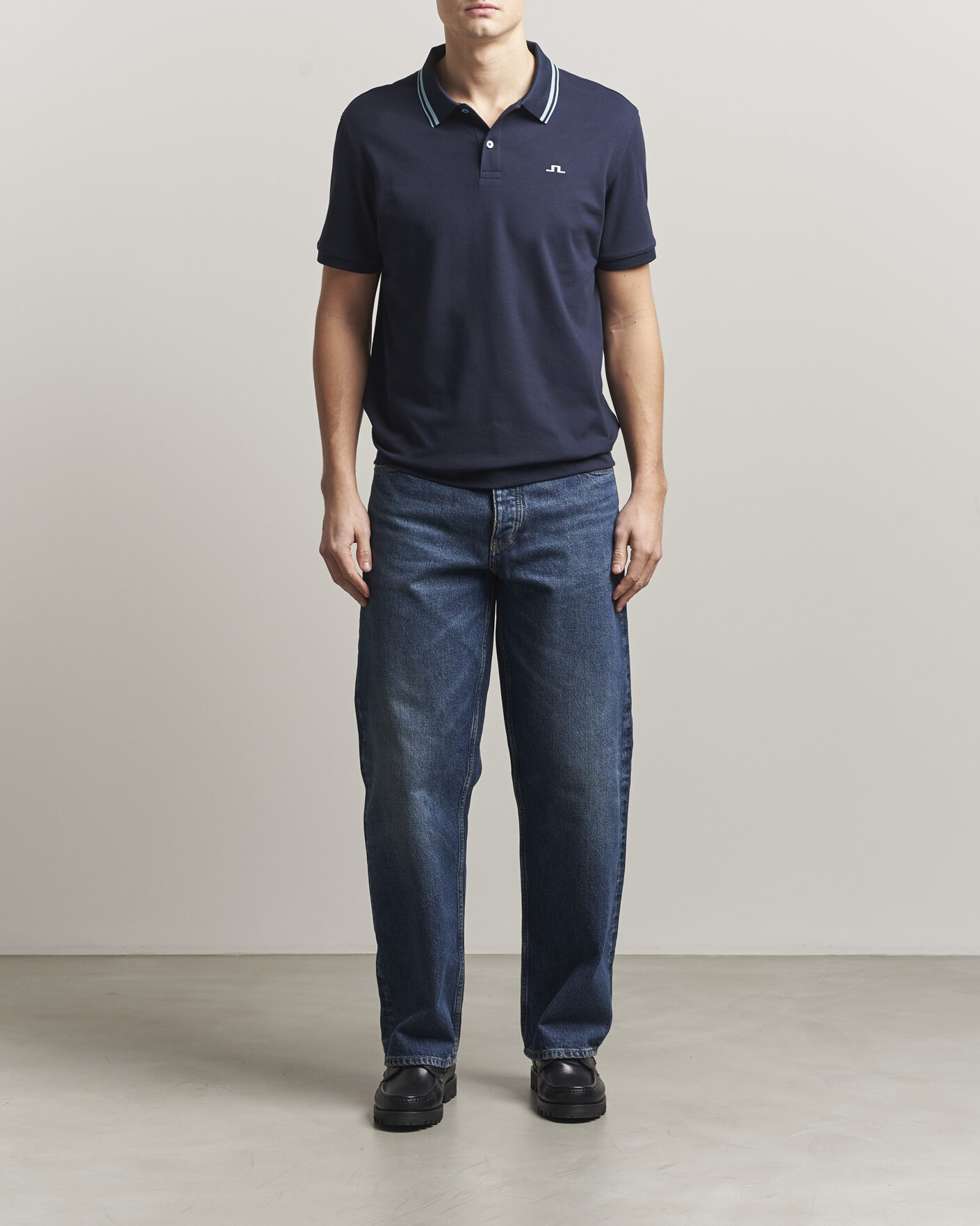 Homme | Polos | J.Lindeberg | Joey Tipping Polo JL Navy