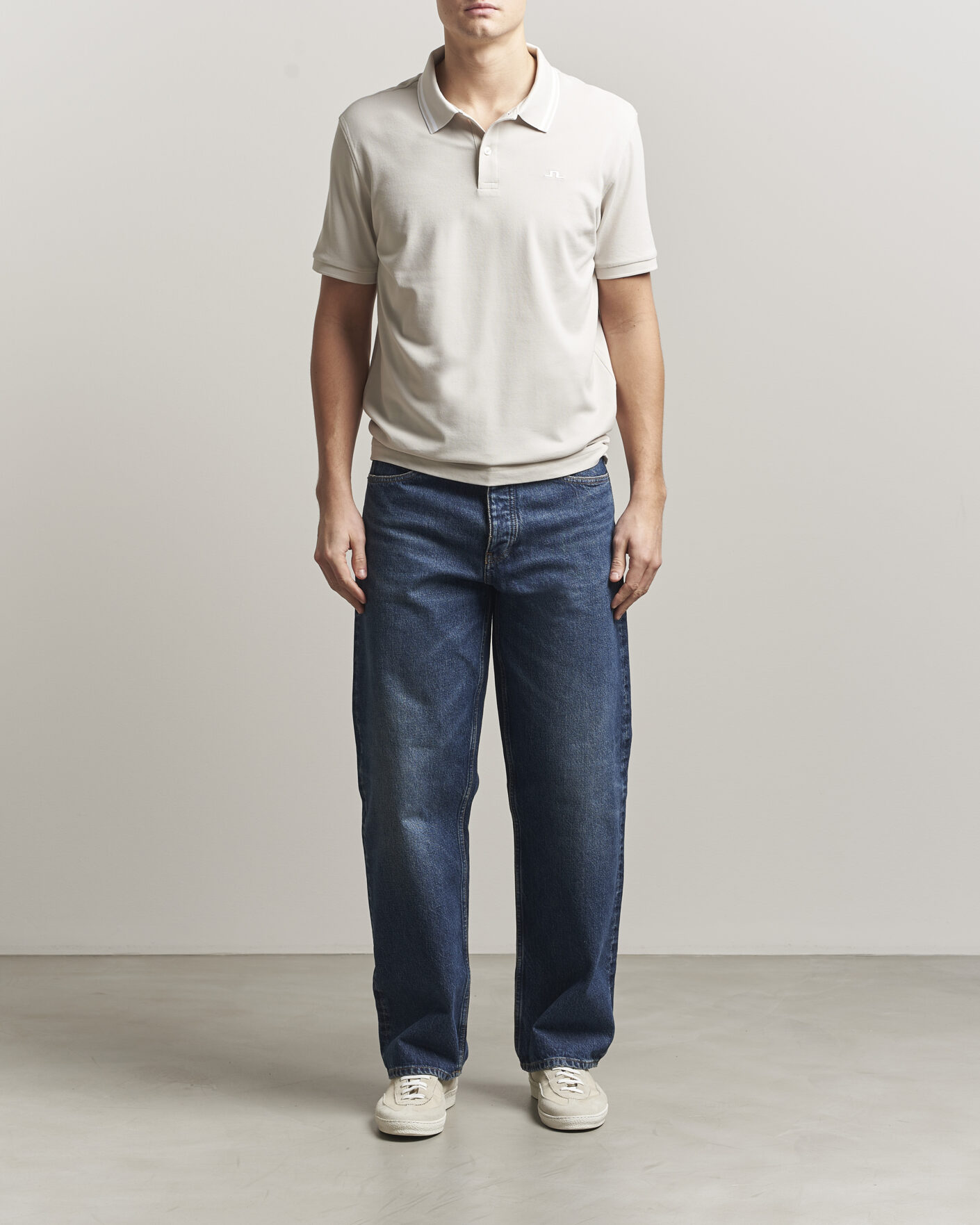 Homme | Polos | J.Lindeberg | Joey Tipping Polo Moonbeam