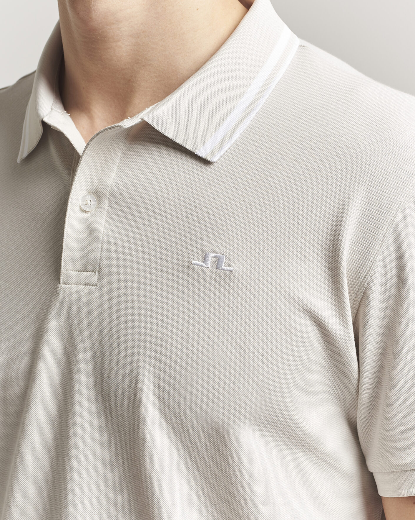Homme | Polos | J.Lindeberg | Joey Tipping Polo Moonbeam
