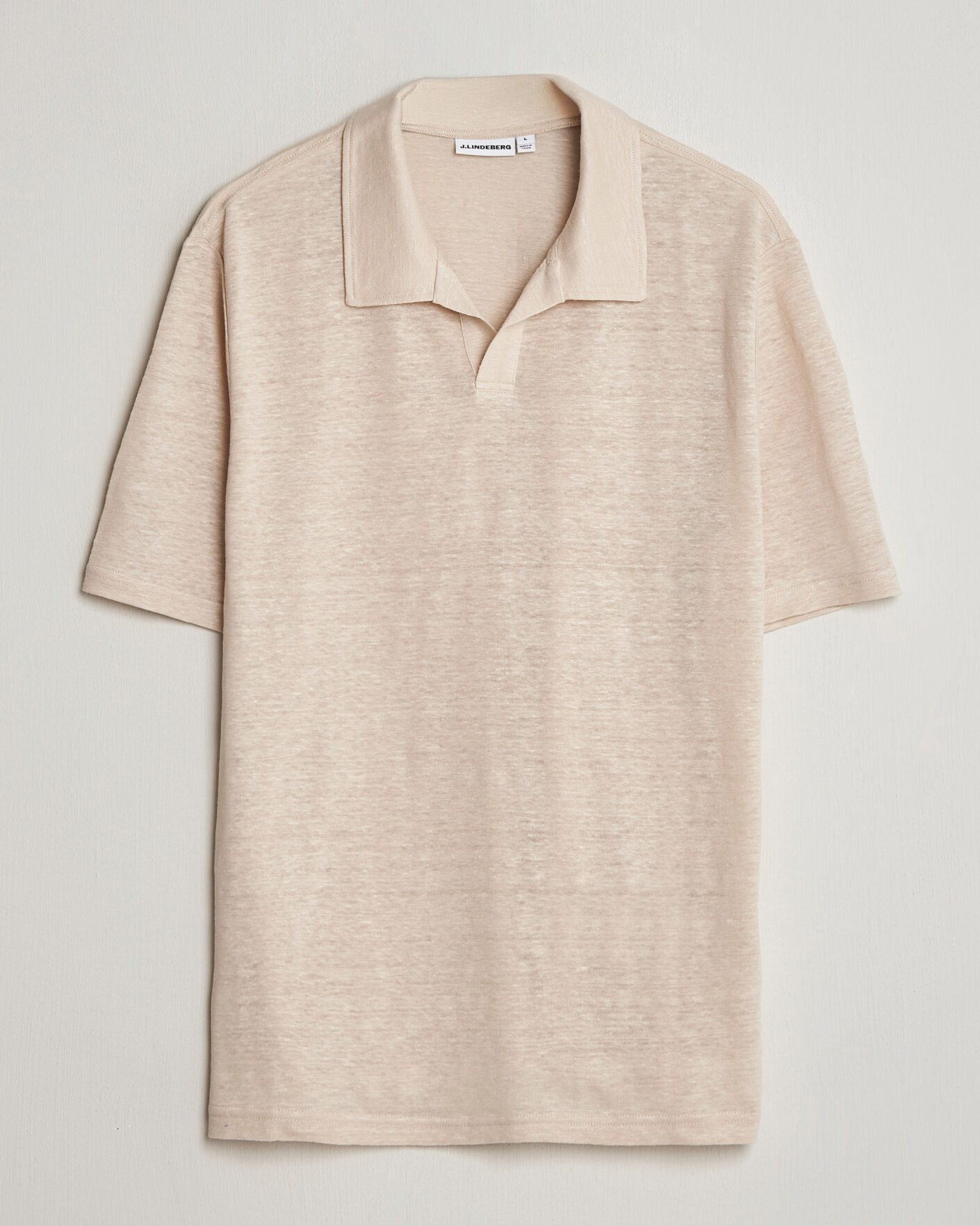 Homme | Polos | J.Lindeberg | Roy Linen Polo Moonbeam