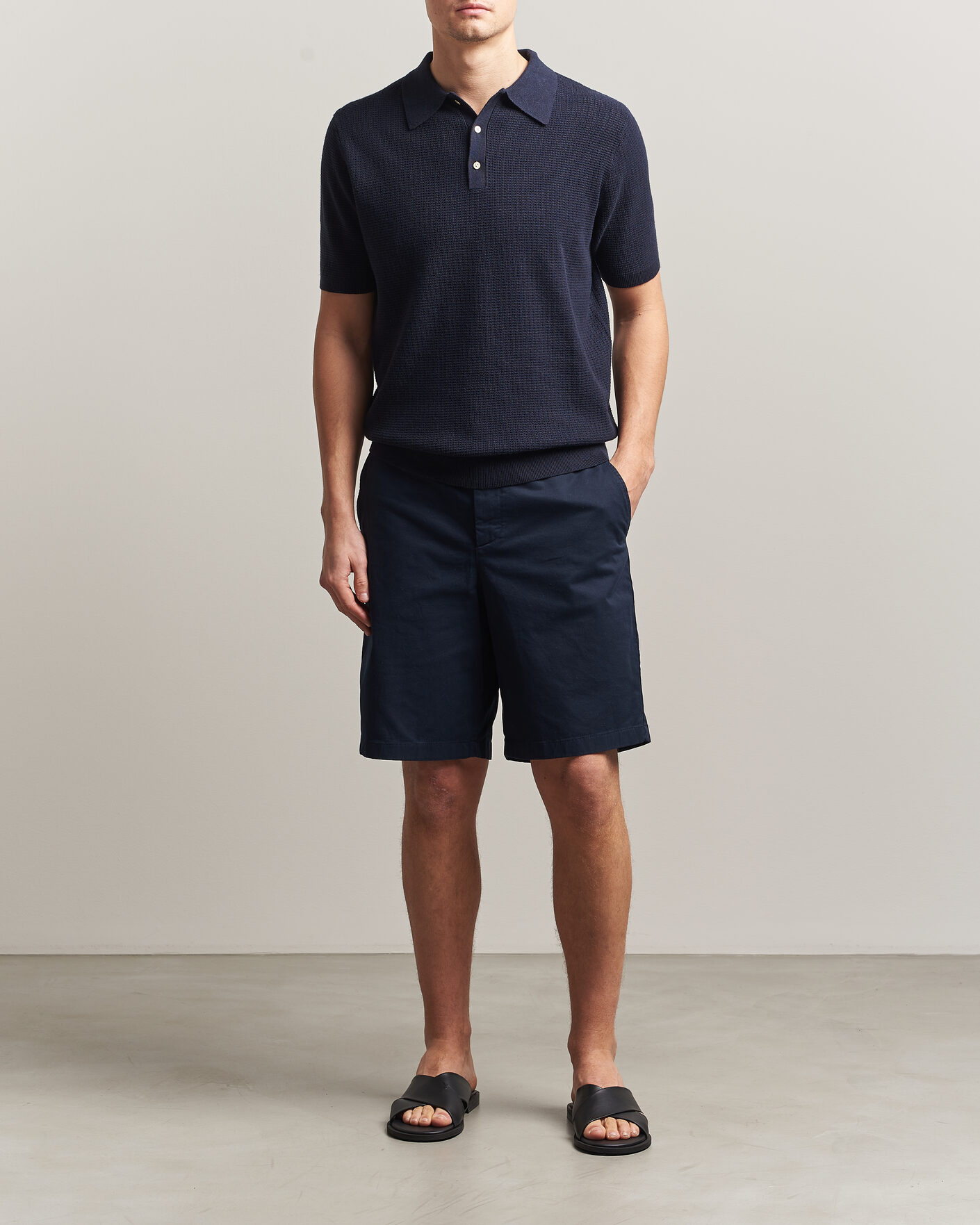 Homme | Shorts | J.Lindeberg | Shane Cotton Stretch Shorts JL Navy