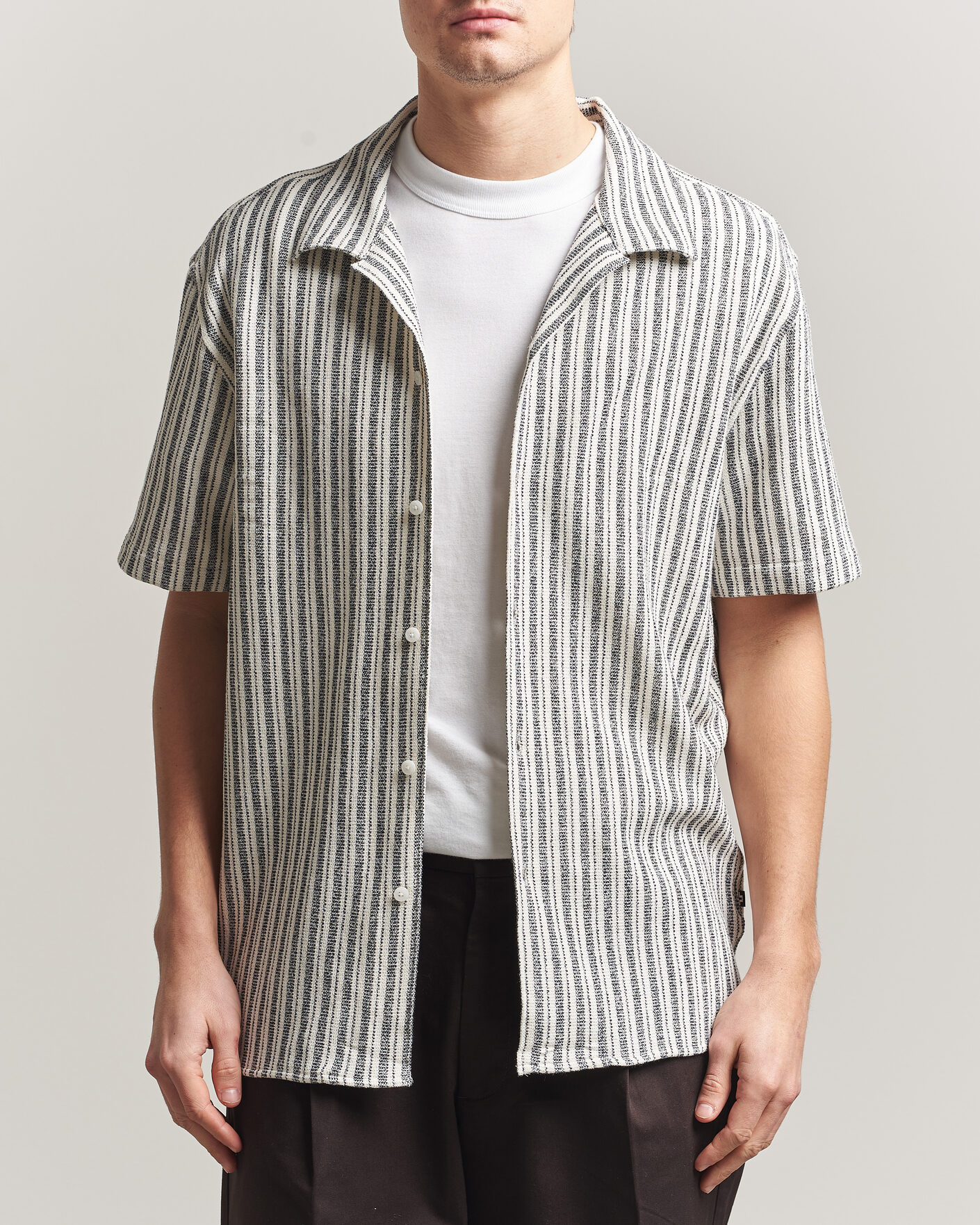 Homme | Chemises | J.Lindeberg | Elio Structure Resort Shirt JL Navy