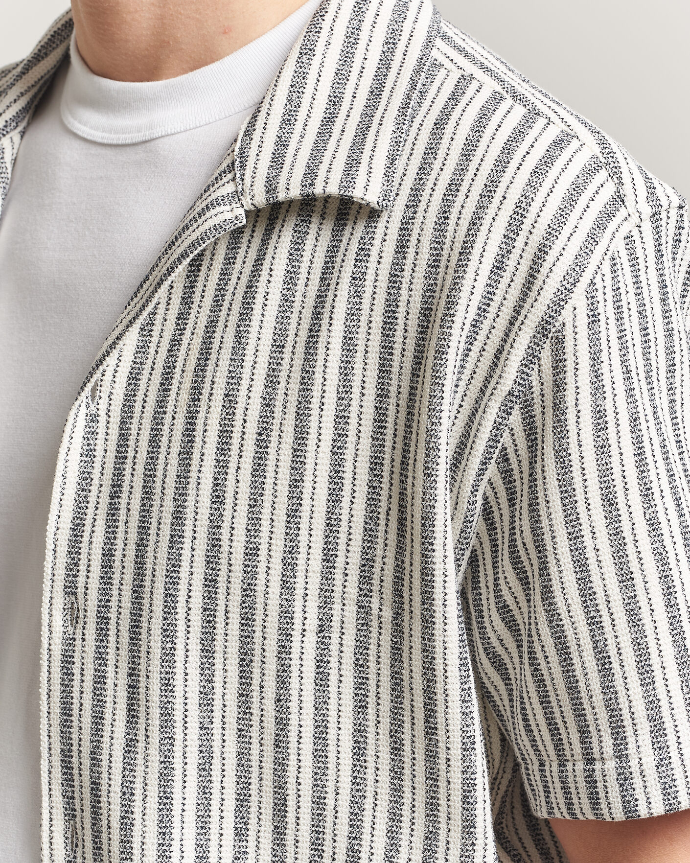 Homme | Chemises | J.Lindeberg | Elio Structure Resort Shirt JL Navy