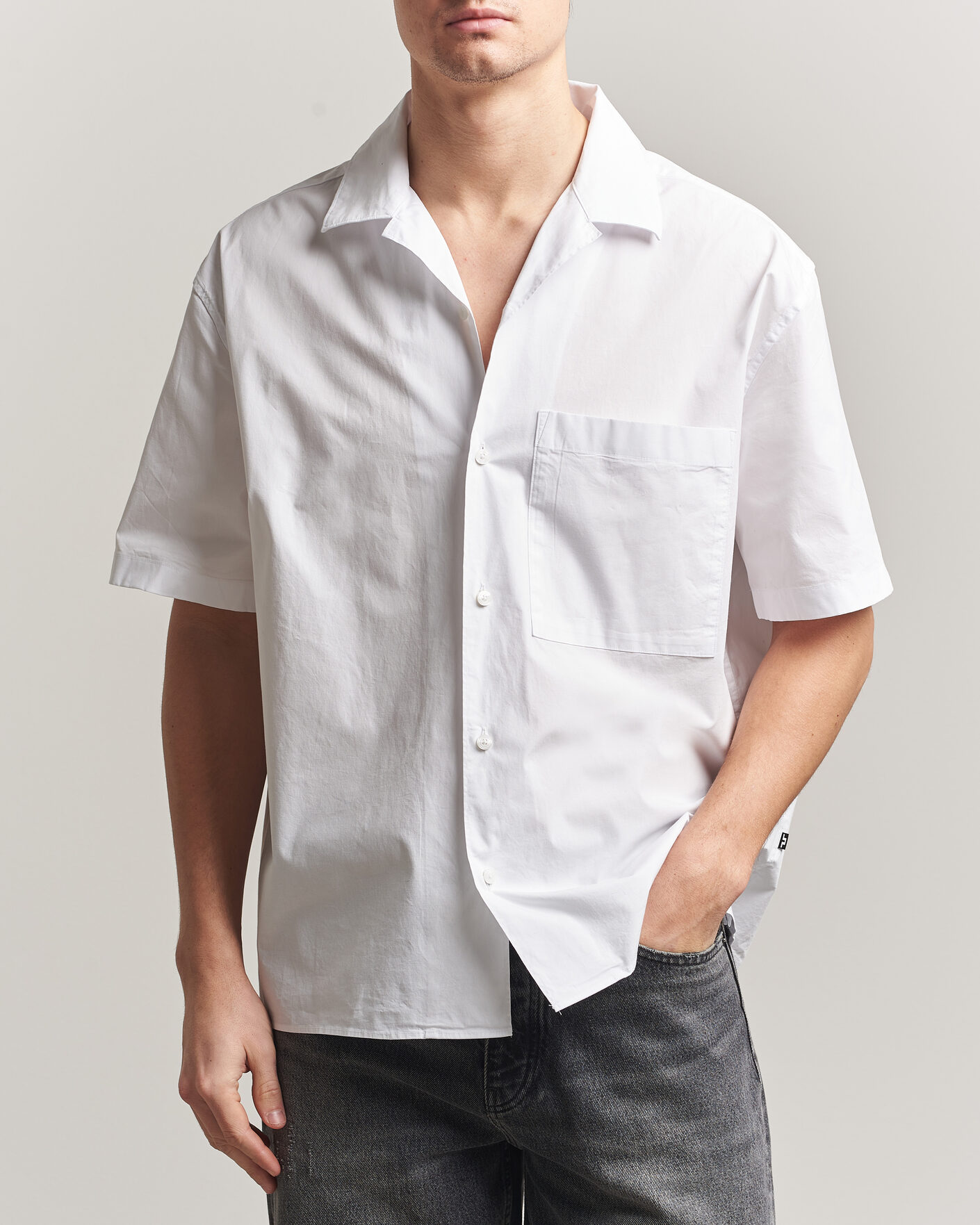 Homme | Chemises | J.Lindeberg | Ellis Cotton Resort Shirt White