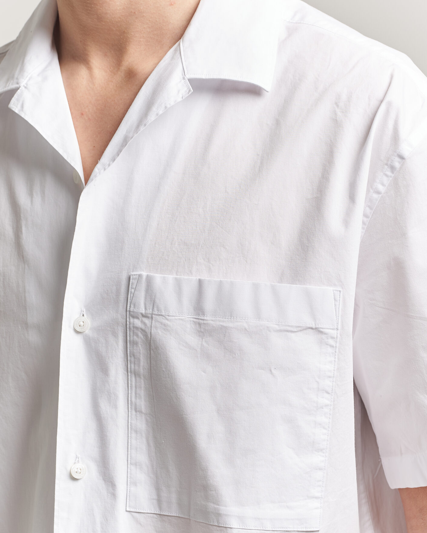 Homme | Chemises | J.Lindeberg | Ellis Cotton Resort Shirt White