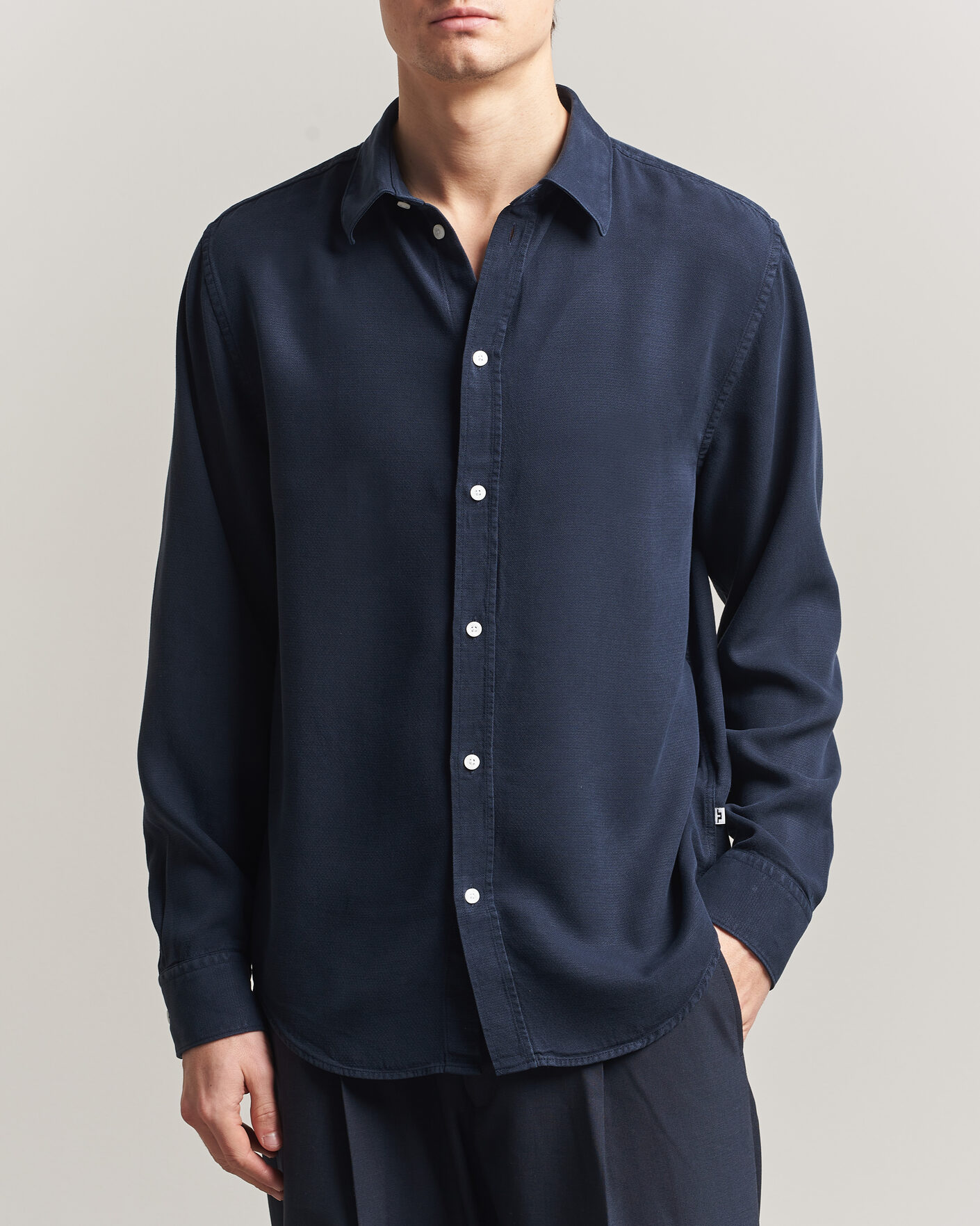 Homme | Chemises | J.Lindeberg | Zachary Tencel Shirt JL Navy