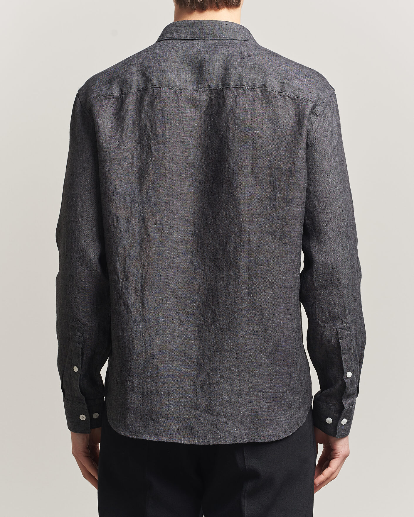 Homme | Chemises | J.Lindeberg | Marlon Linen Melange Shirt Black