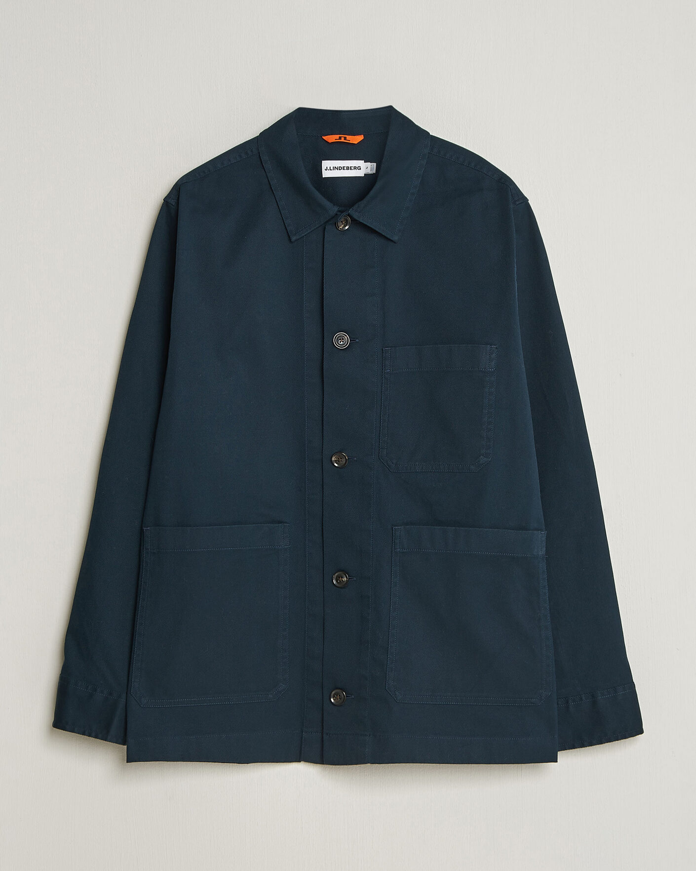 Homme | Chemises | J.Lindeberg | Easton Cotton Overshirt JL Navy
