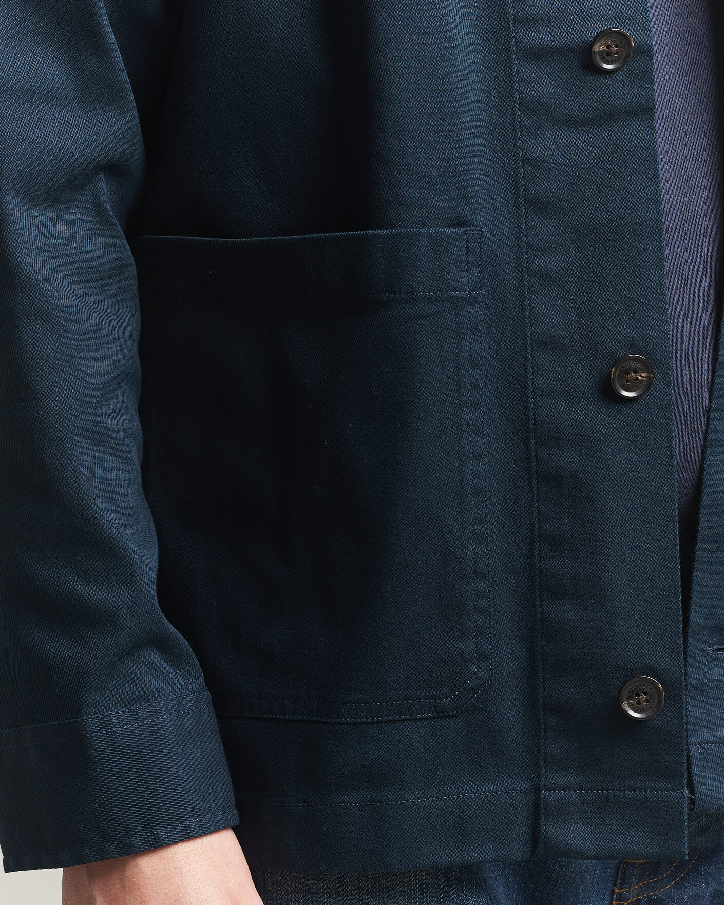 Homme | Chemises | J.Lindeberg | Easton Cotton Overshirt JL Navy