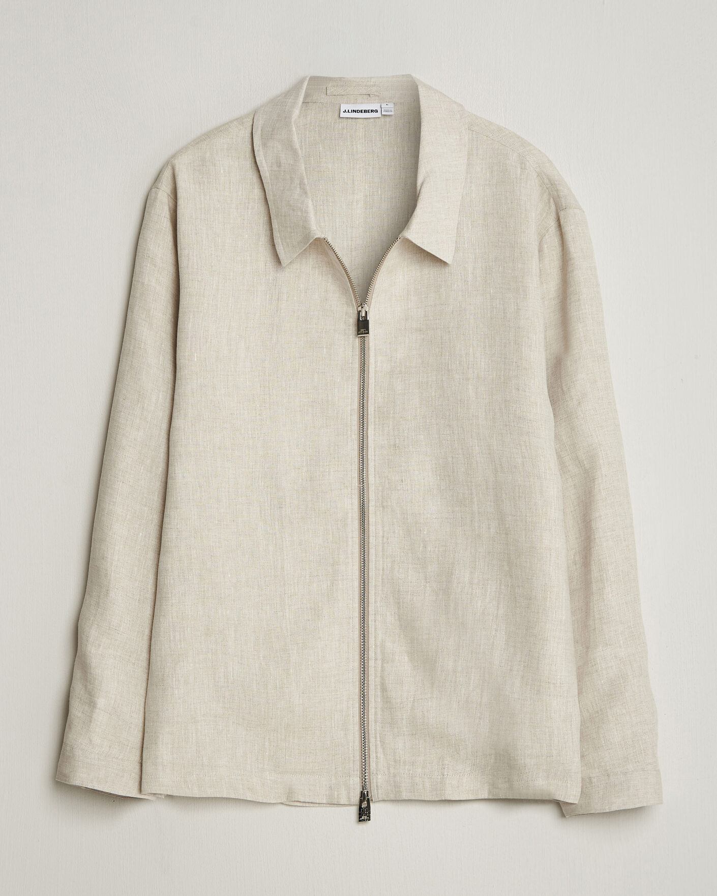 Homme | Chemises | J.Lindeberg | Julius Drape Linen Overshirt Moonbeam