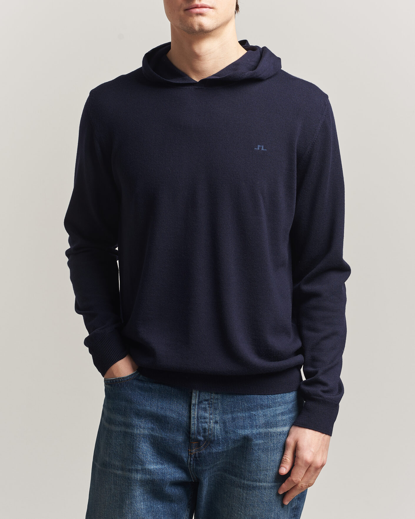 Homme | Pulls Et Tricots | J.Lindeberg | Karl Merino Hoodie JL Navy