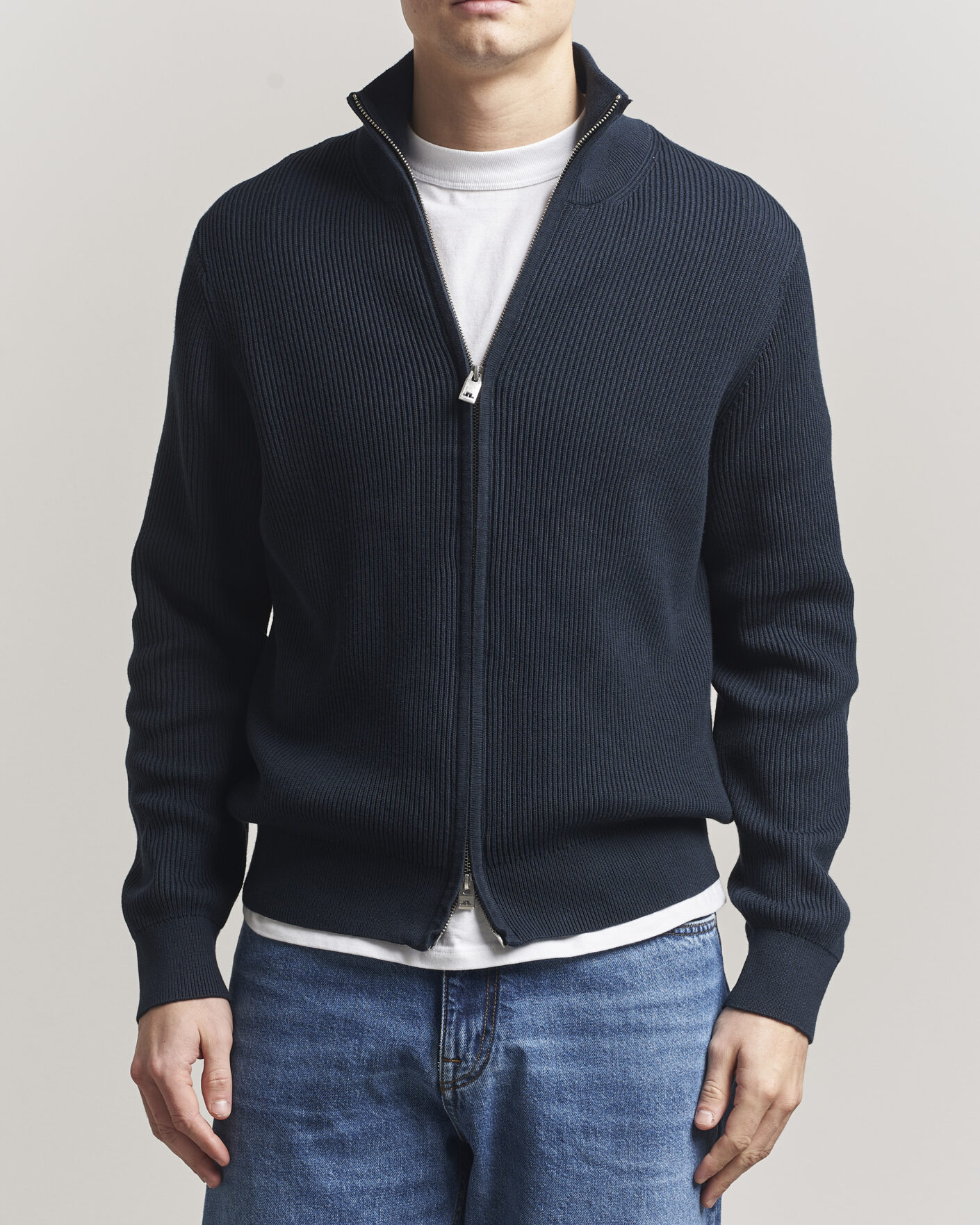 Homme | Pulls Et Tricots | J.Lindeberg | Alexis Full Zip Cardigan JL Navy