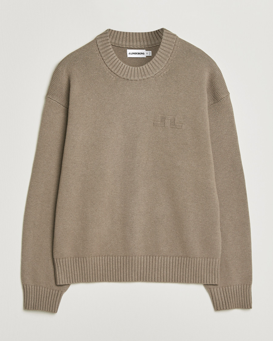 Homme | Pulls Et Tricots | J.Lindeberg | Eddy Cotton Wool Crew Neck Brindle