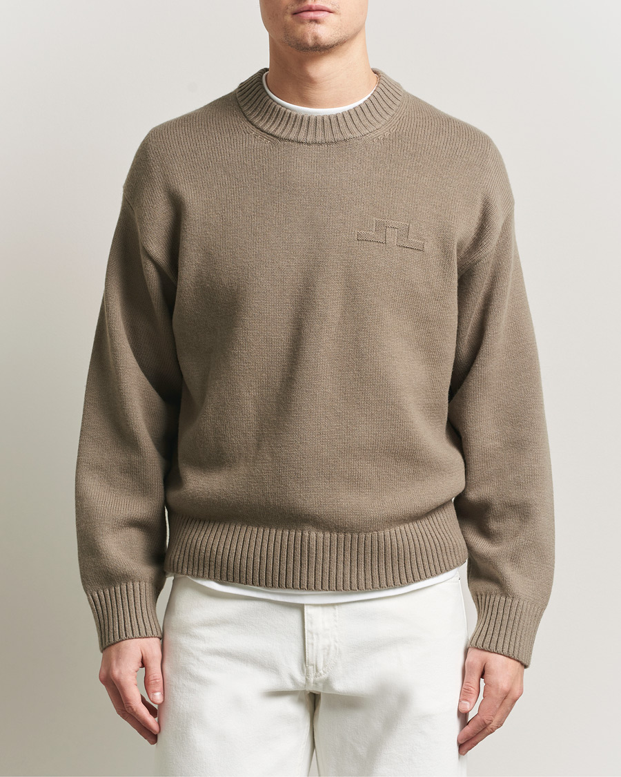 Homme | Pulls Et Tricots | J.Lindeberg | Eddy Cotton Wool Crew Neck Brindle