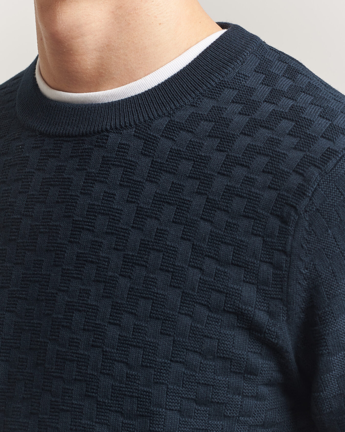 Homme | Pulls Et Tricots | J.Lindeberg | Arthur Knit Cotton Sweater JL Navy