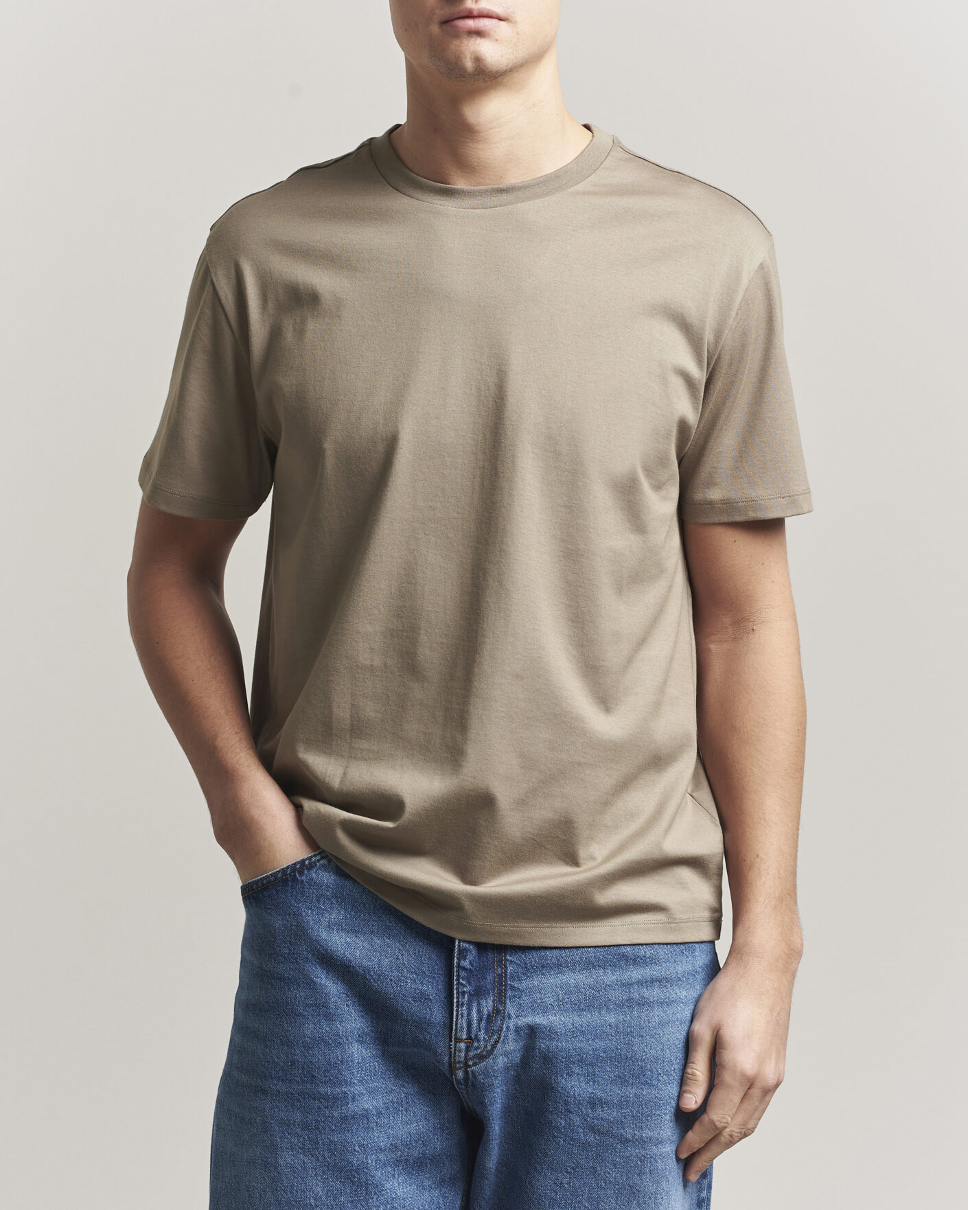 Homme | T-shirts | J.Lindeberg | Sid Basic T-Shirt Brindle