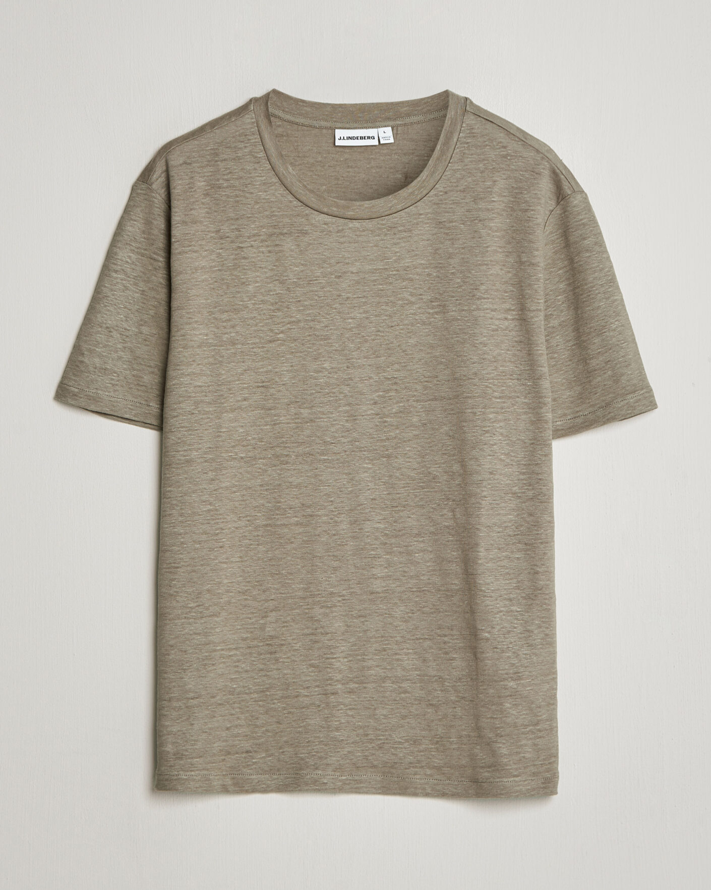 Homme | T-shirts | J.Lindeberg | Coma Linen T-Shirt Brindle