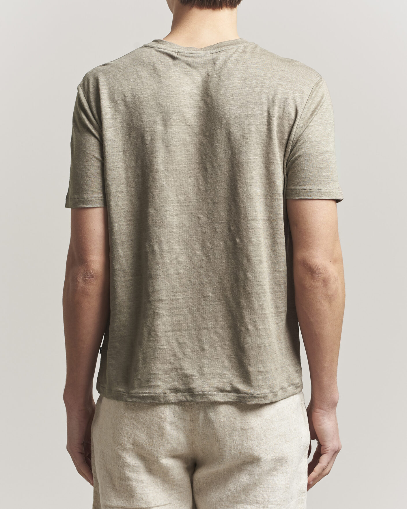 Homme | T-shirts | J.Lindeberg | Coma Linen T-Shirt Brindle