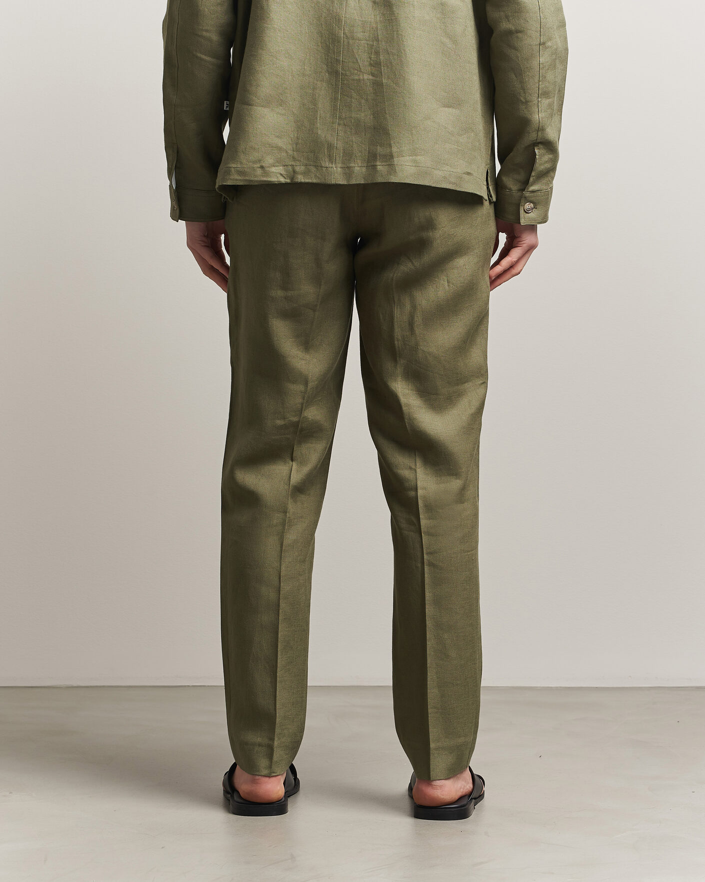 Homme | Pantalons | J.Lindeberg | Soren Drape Linen Pants Kalamata