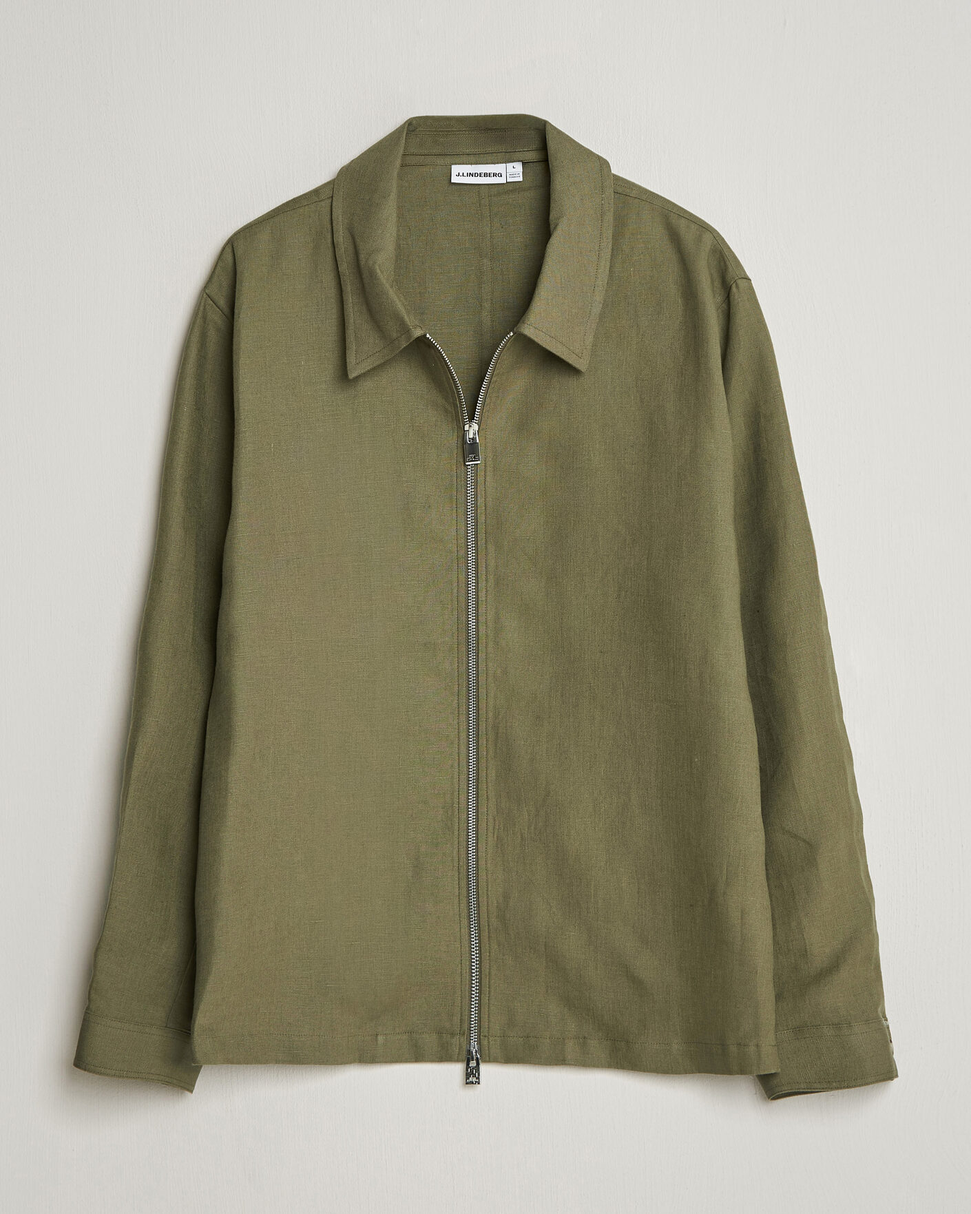 Homme | Chemises | J.Lindeberg | Julius Drape Linen Overshirt Kalamata
