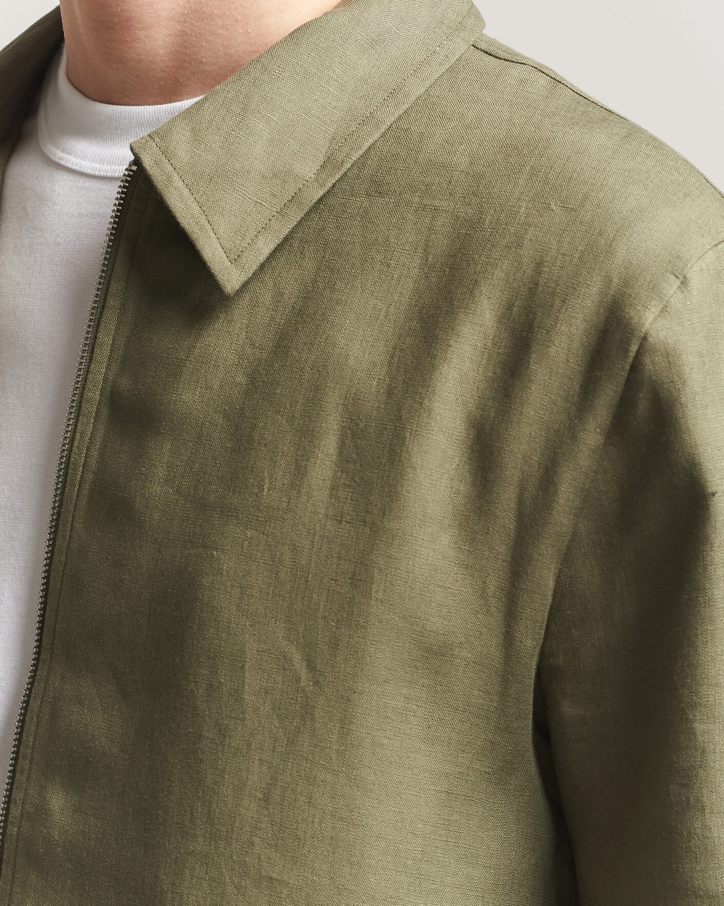 Homme | Chemises | J.Lindeberg | Julius Drape Linen Overshirt Kalamata