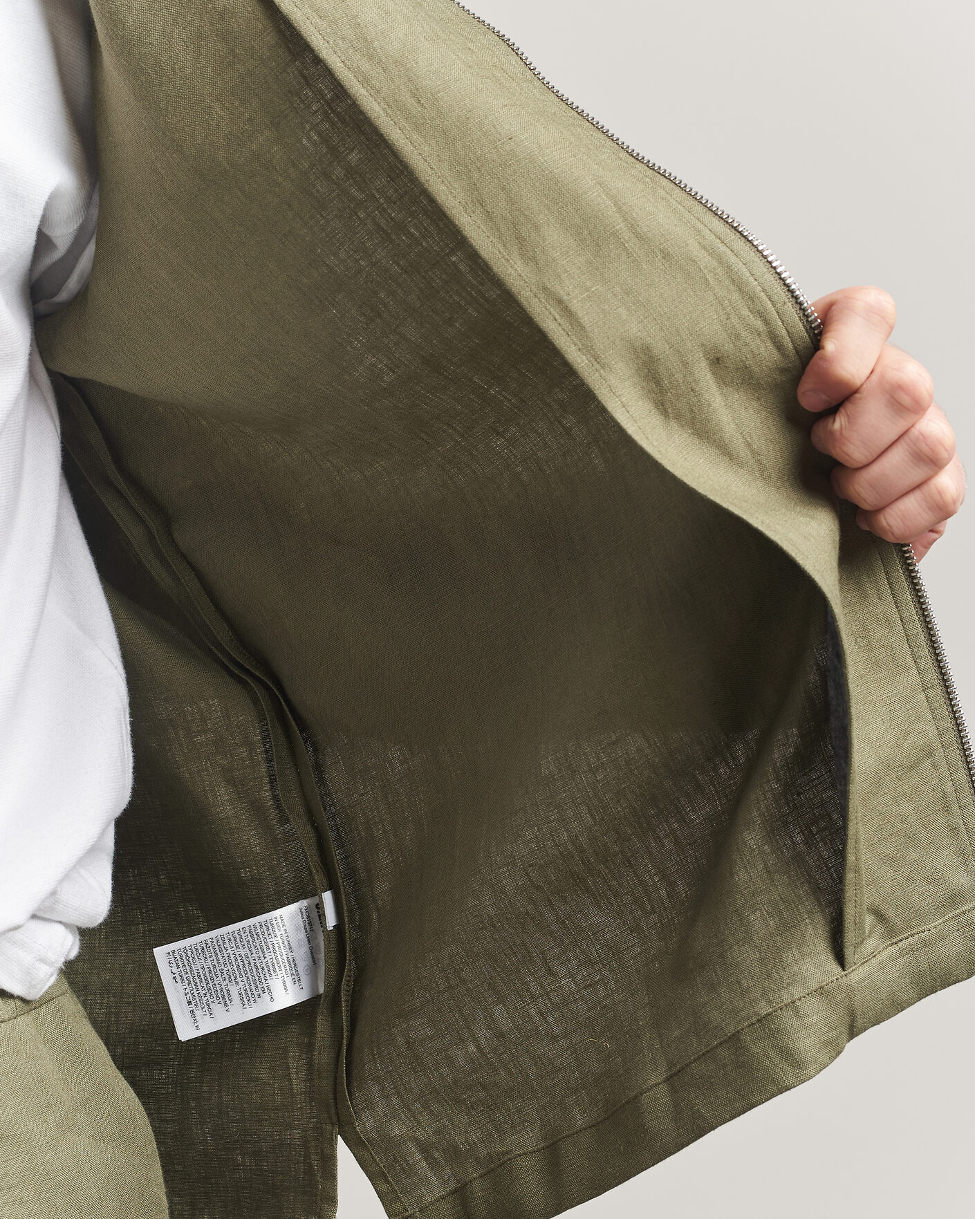 Homme | Chemises | J.Lindeberg | Julius Drape Linen Overshirt Kalamata