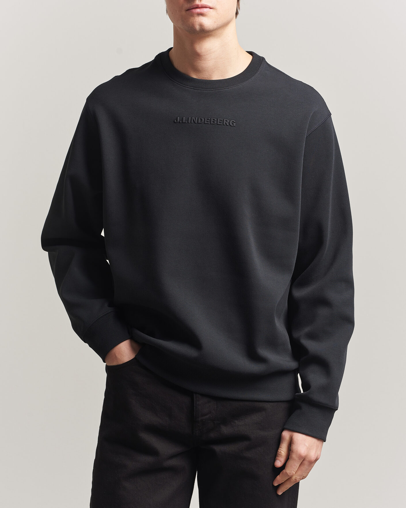 Homme | Pulls Et Tricots | J.Lindeberg | Club Crew Neck Black