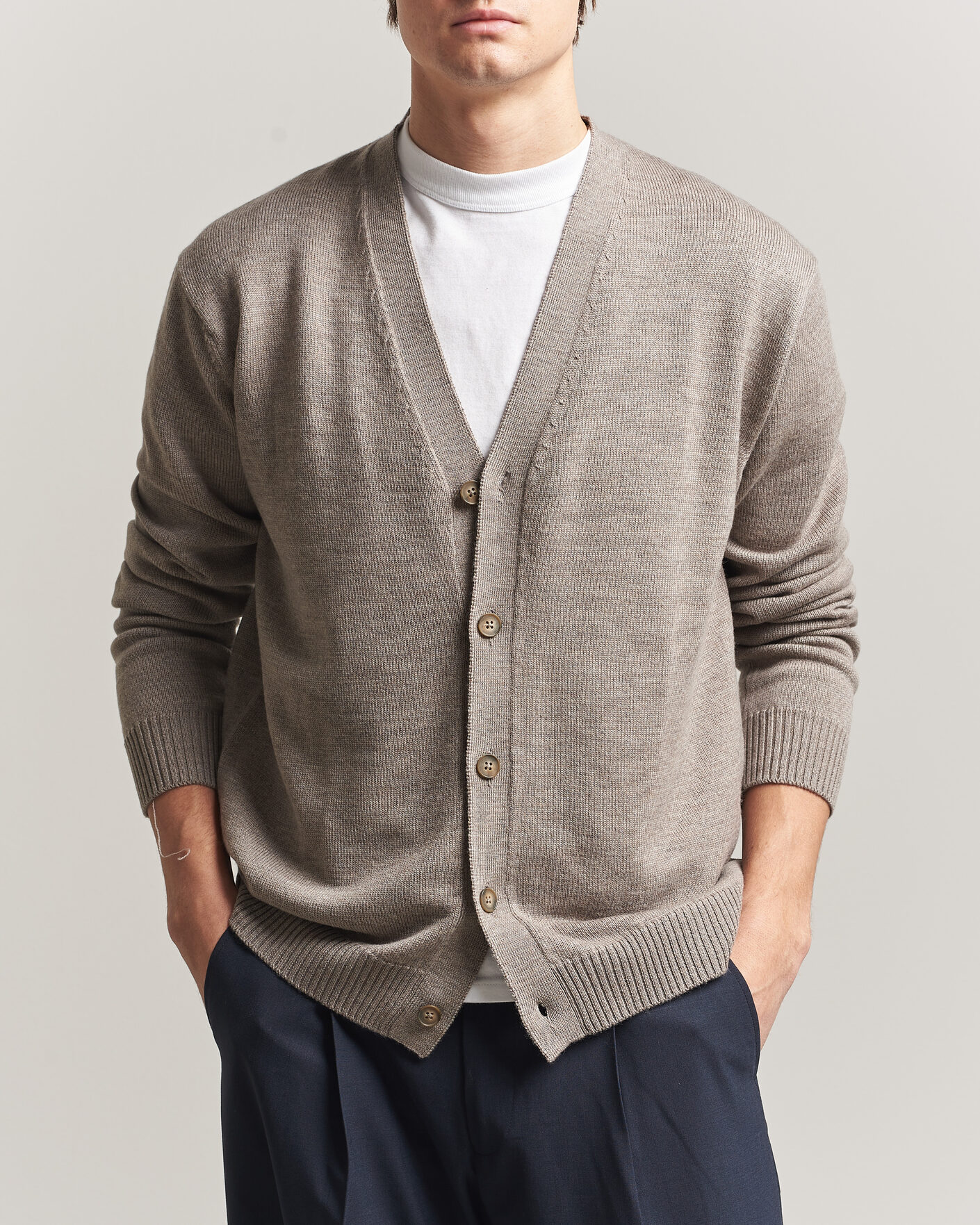 Homme | Pulls Et Tricots | J.Lindeberg | Jared Merino Cardigan Brindle Melange