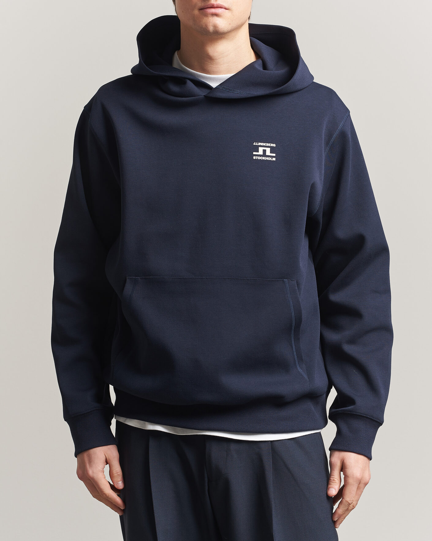 Homme | Pulls Et Tricots | J.Lindeberg | Club Printed Hoodie JL Navy