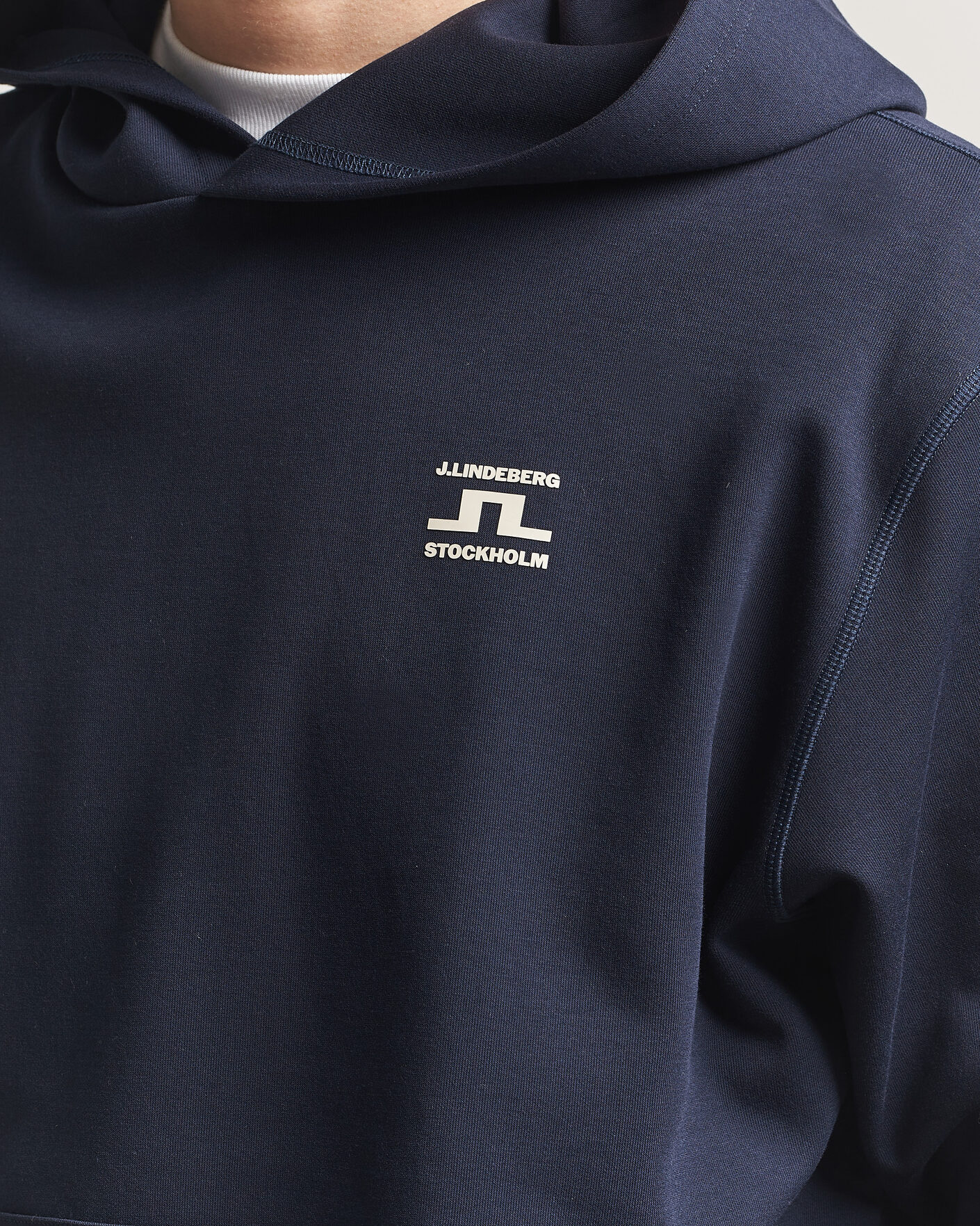 Homme | Pulls Et Tricots | J.Lindeberg | Club Printed Hoodie JL Navy