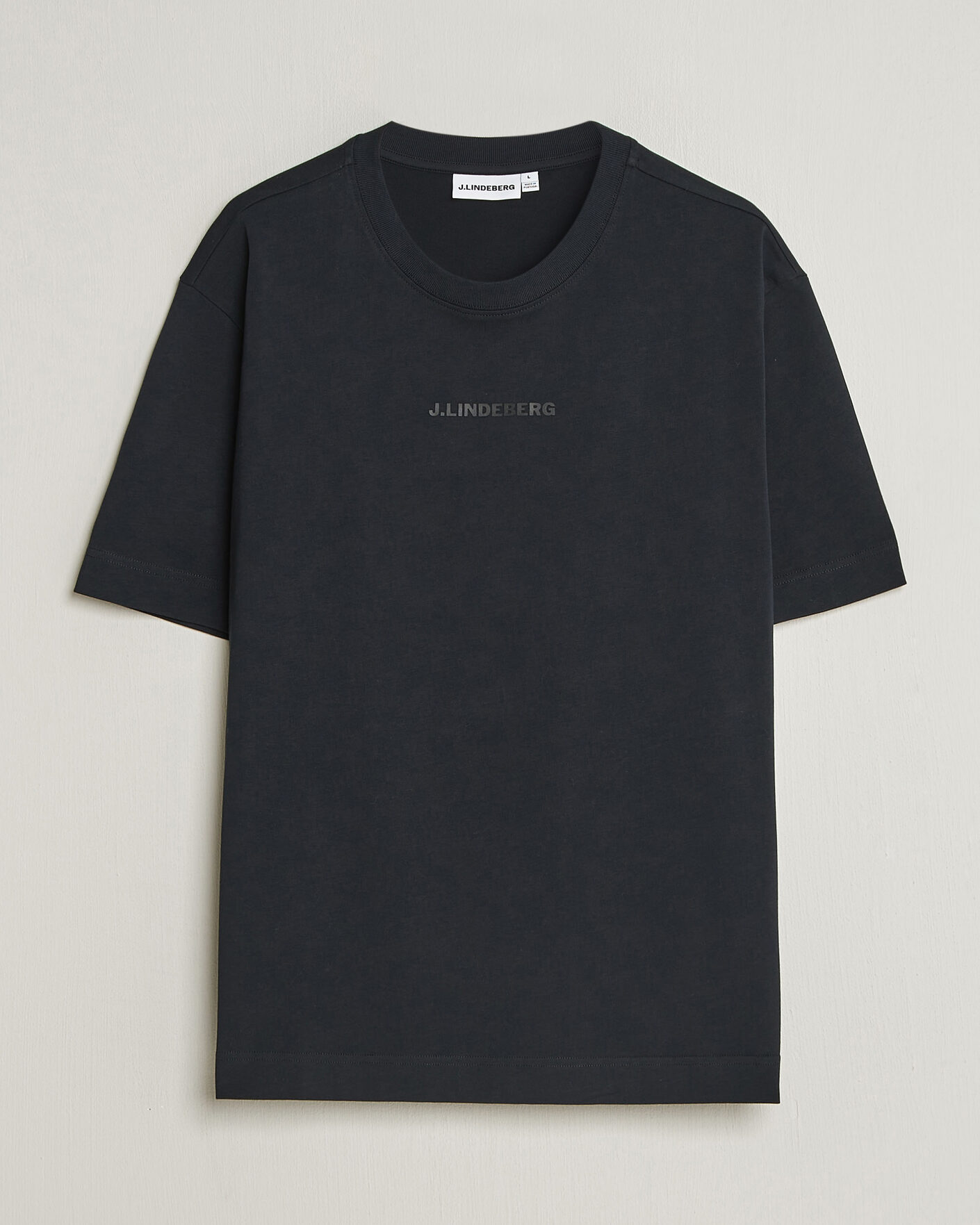Homme | T-shirts | J.Lindeberg | Hale Heavy Logo T-Shirt Black