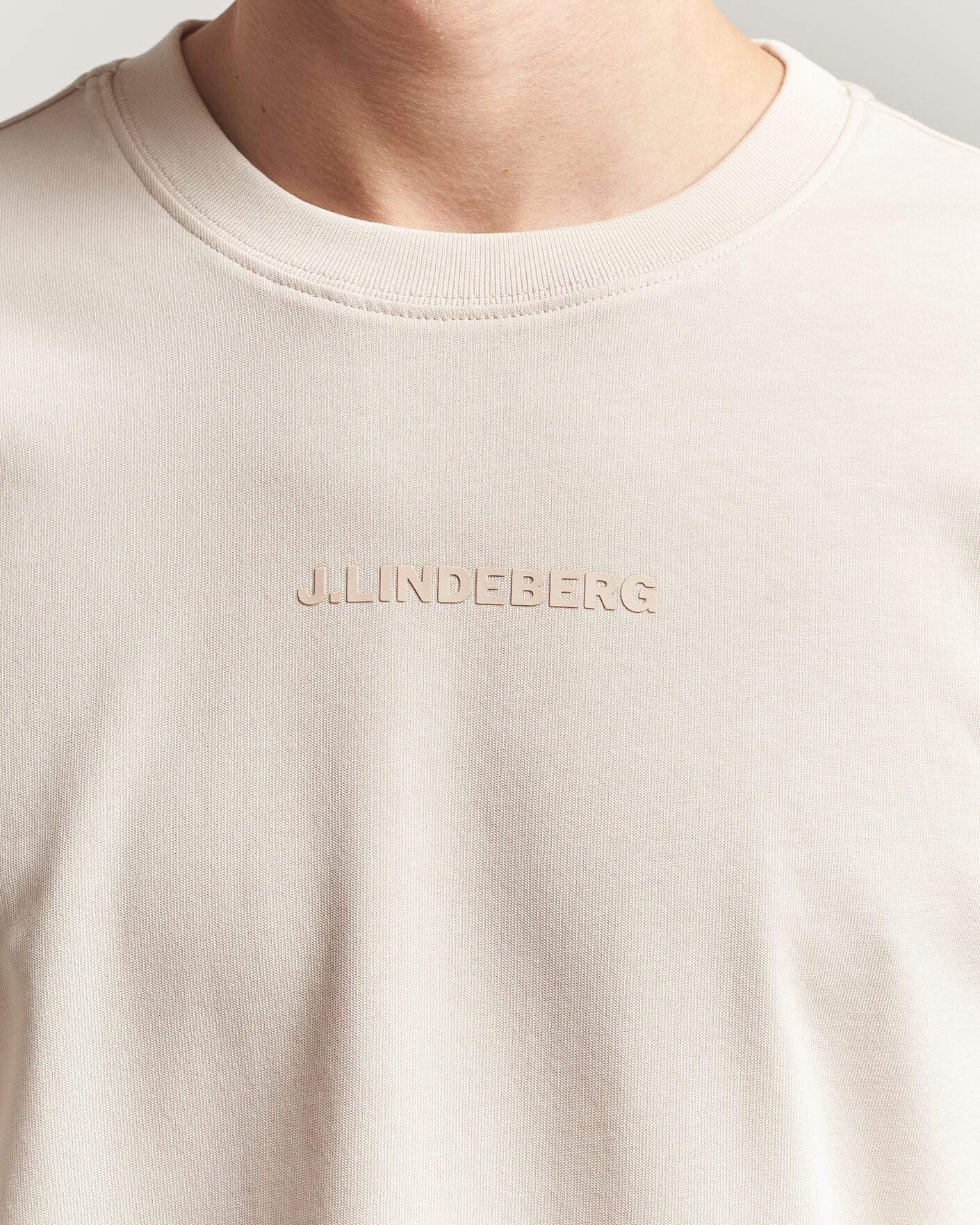 Homme | T-shirts | J.Lindeberg | Hale Heavy Logo T-Shirt Moonbeam