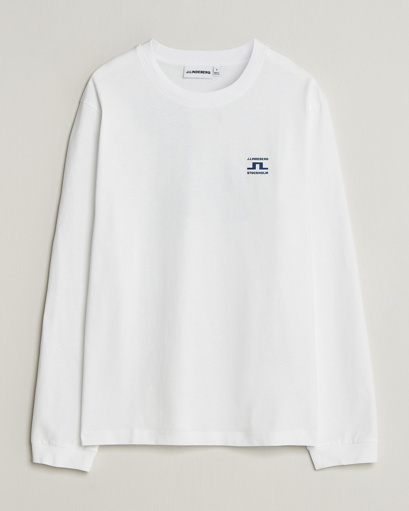 Homme | T-shirts | J.Lindeberg | Parcie Long Sleeve T-Shirt White