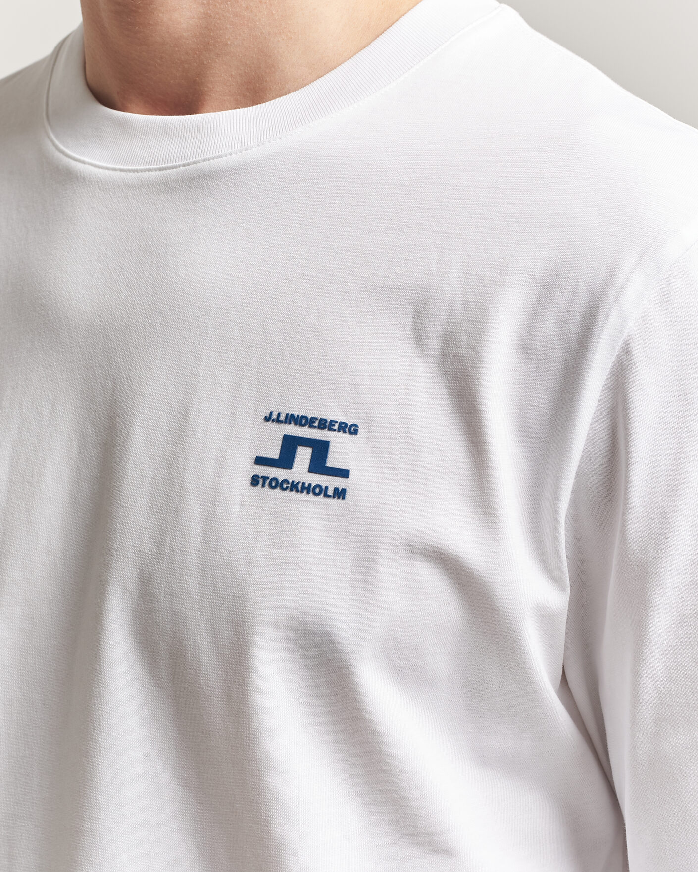 Homme | T-shirts | J.Lindeberg | Parcie Long Sleeve T-Shirt White