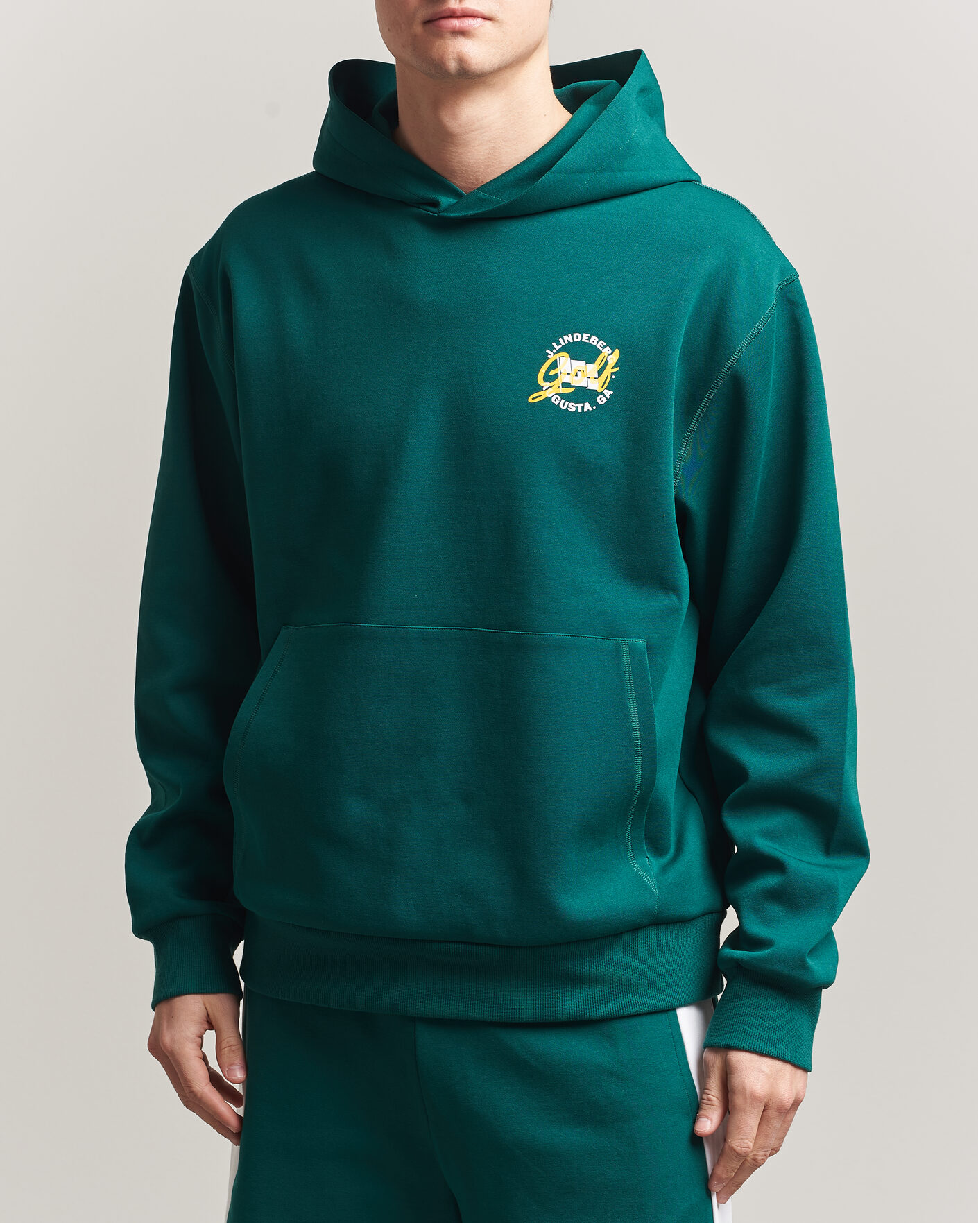 Homme | Pulls Et Tricots | J.Lindeberg | Club Masters Tour Hoodie Forest Biome