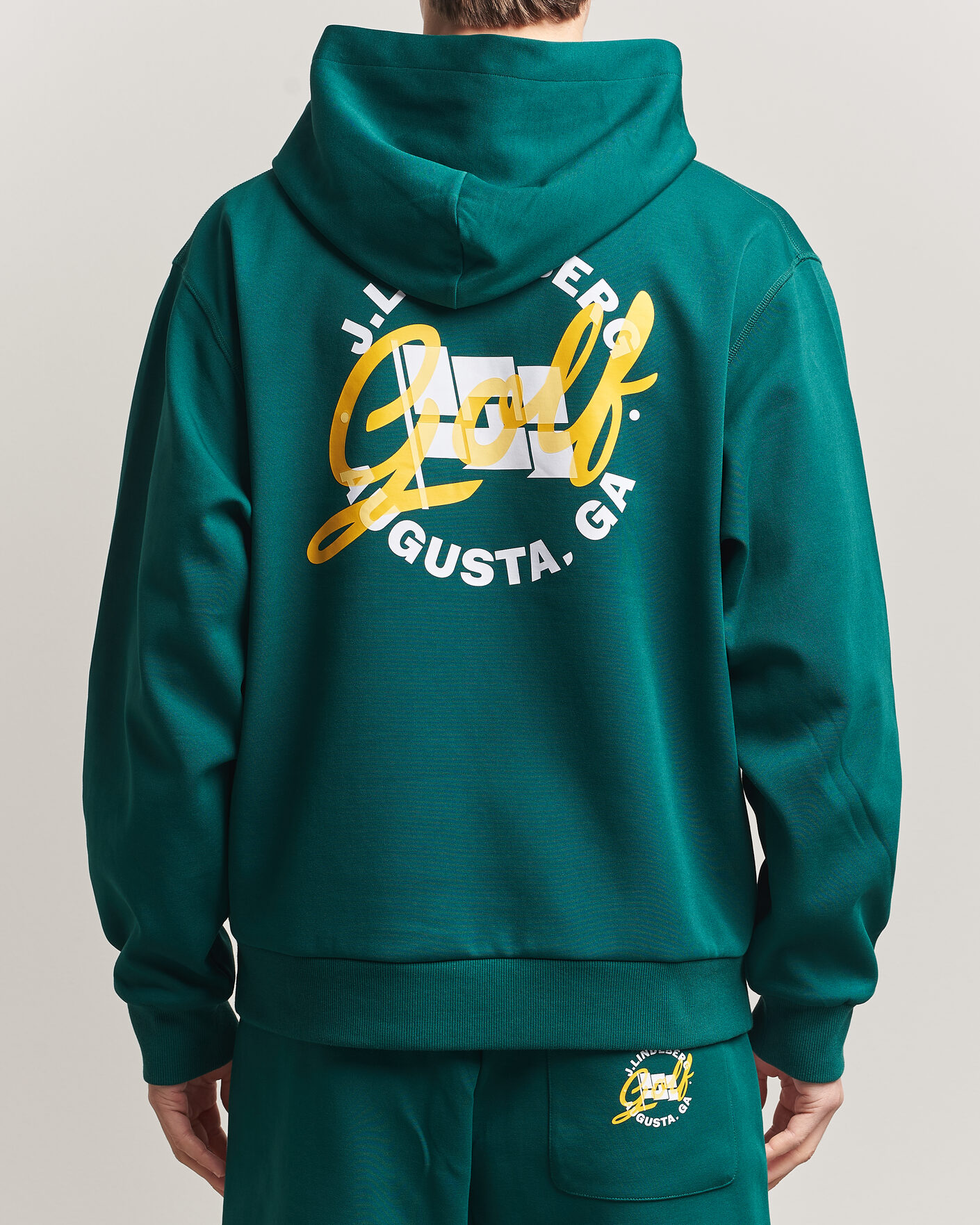 Homme | Pulls Et Tricots | J.Lindeberg | Club Masters Tour Hoodie Forest Biome