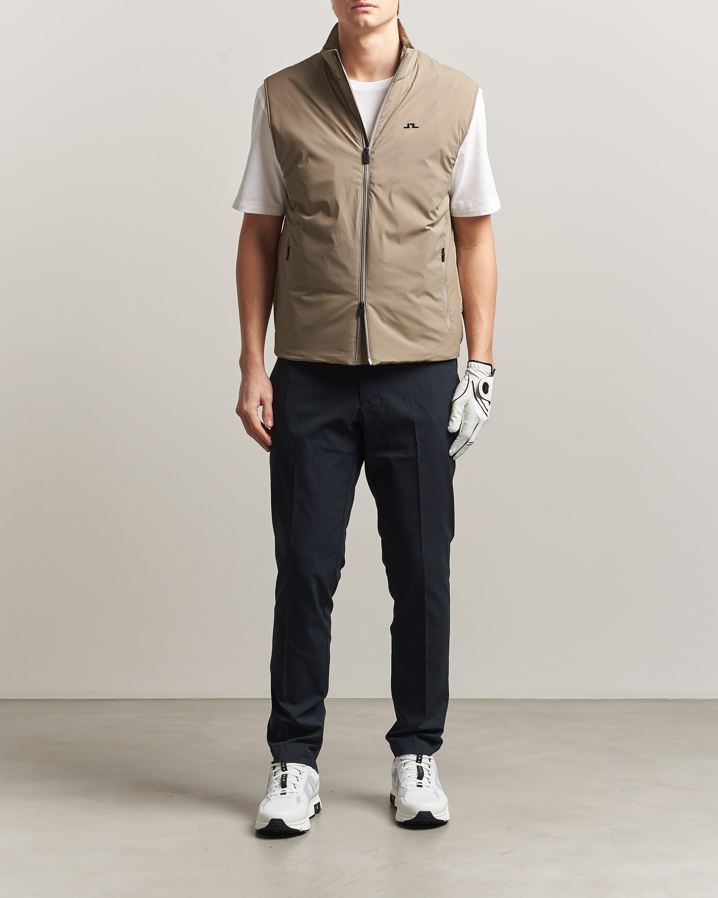 Homme | Gilets | J.Lindeberg | Timor Hybrid Vest Brindle