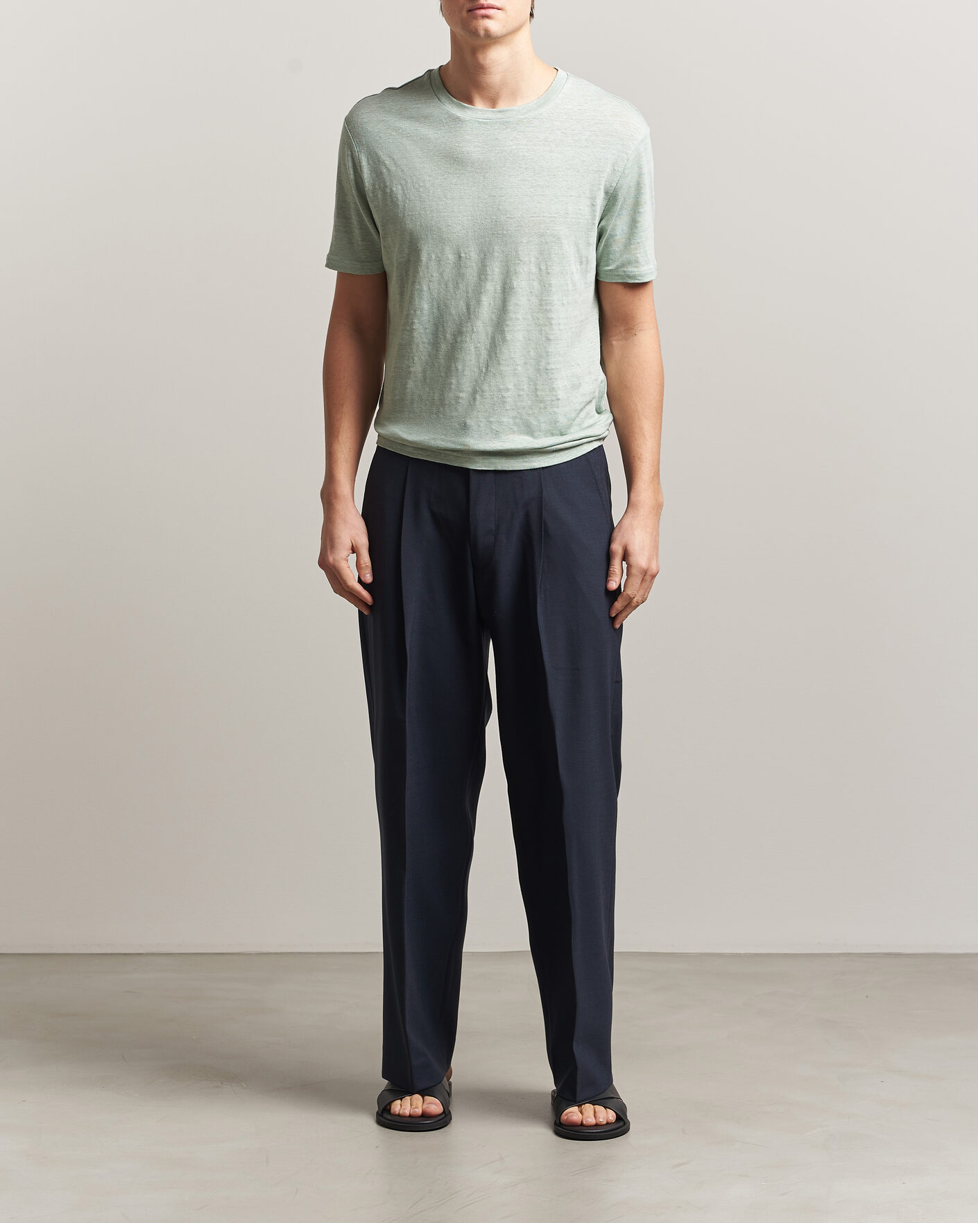 Homme | T-shirts | J.Lindeberg | Coma Linen T-Shirt Jadeite