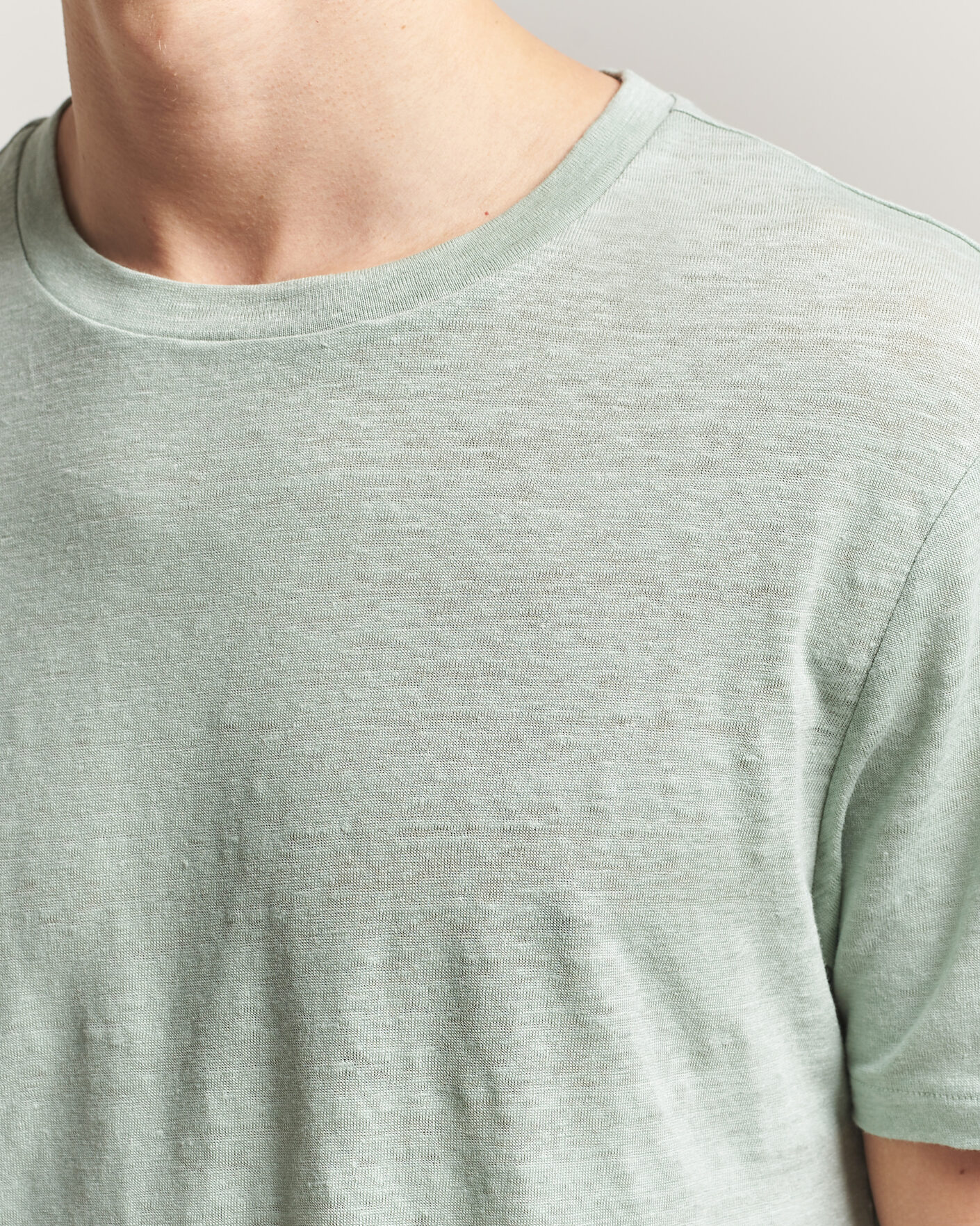 Homme | T-shirts | J.Lindeberg | Coma Linen T-Shirt Jadeite