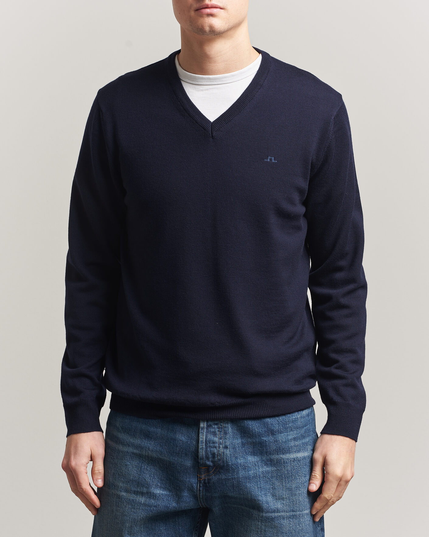 Homme | Pulls Et Tricots | J.Lindeberg | Lymann Merino V-Neck Pullover JL Navy
