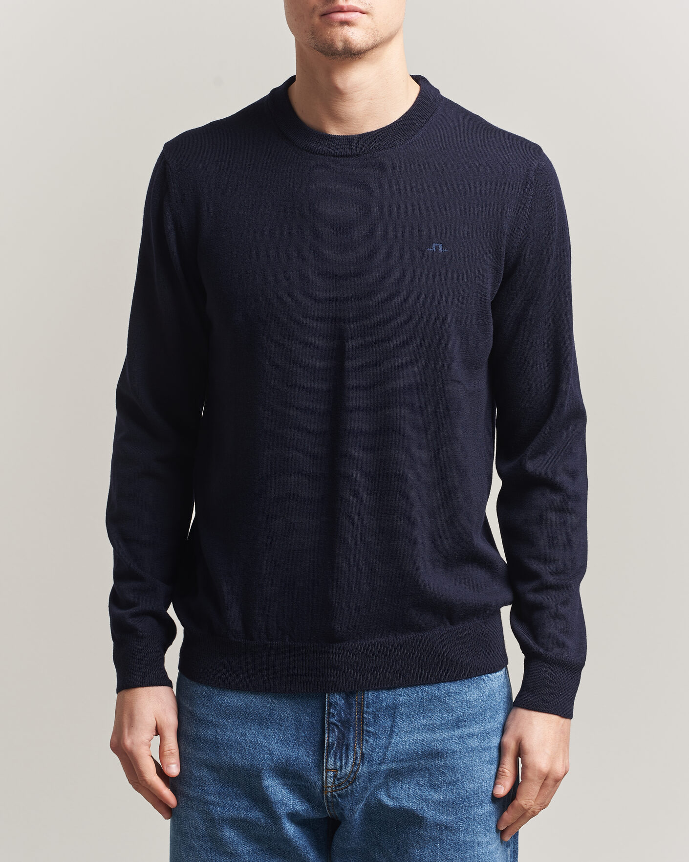 Homme | Pulls Et Tricots | J.Lindeberg | Keane Merino Crew Neck Pullover JL Navy