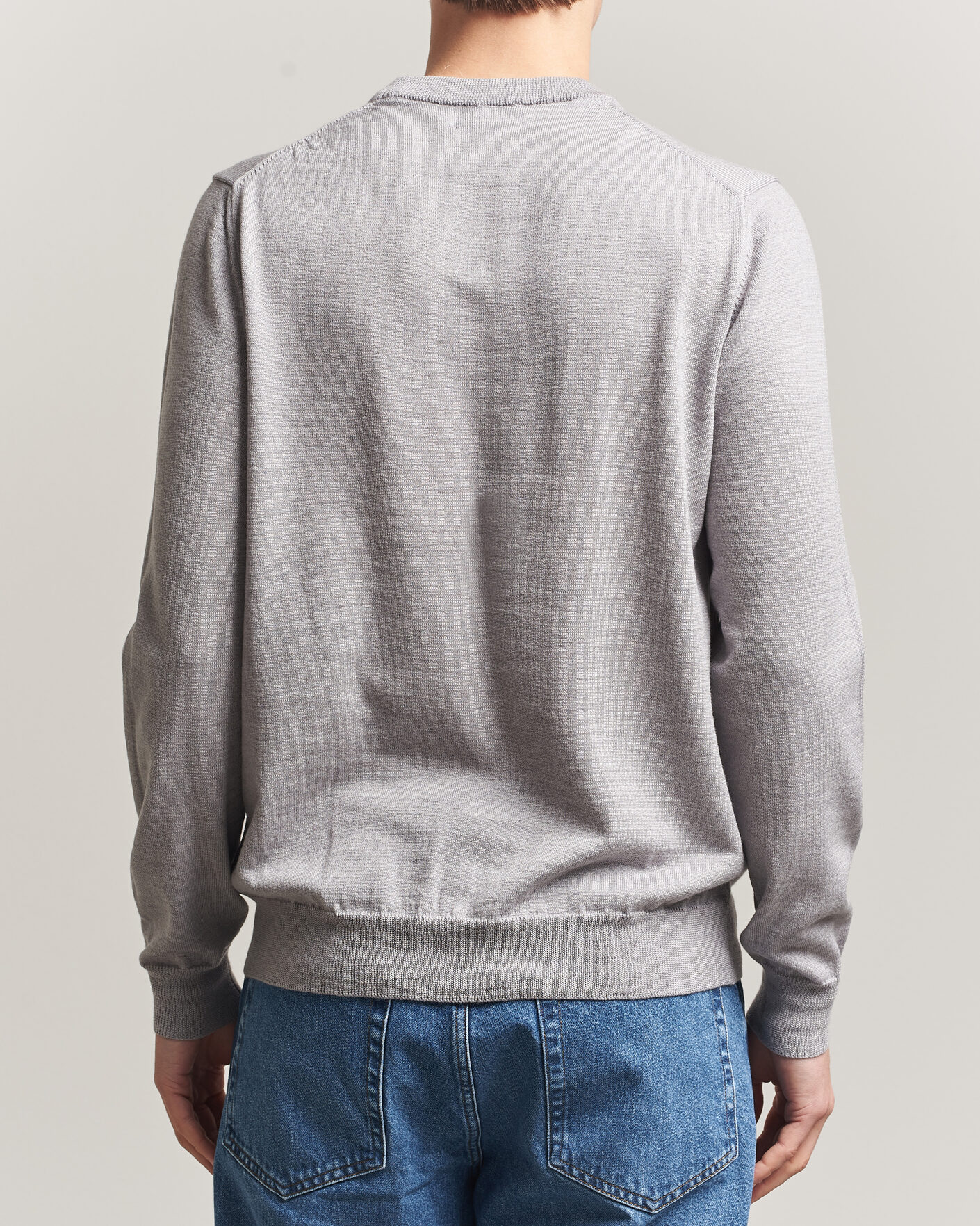 Homme | Pulls Et Tricots | J.Lindeberg | Keane Merino Crew Neck Pullover Light Grey Melange