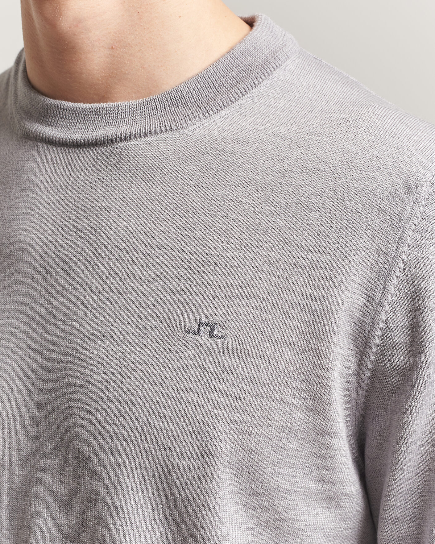 Homme | Pulls Et Tricots | J.Lindeberg | Keane Merino Crew Neck Pullover Light Grey Melange