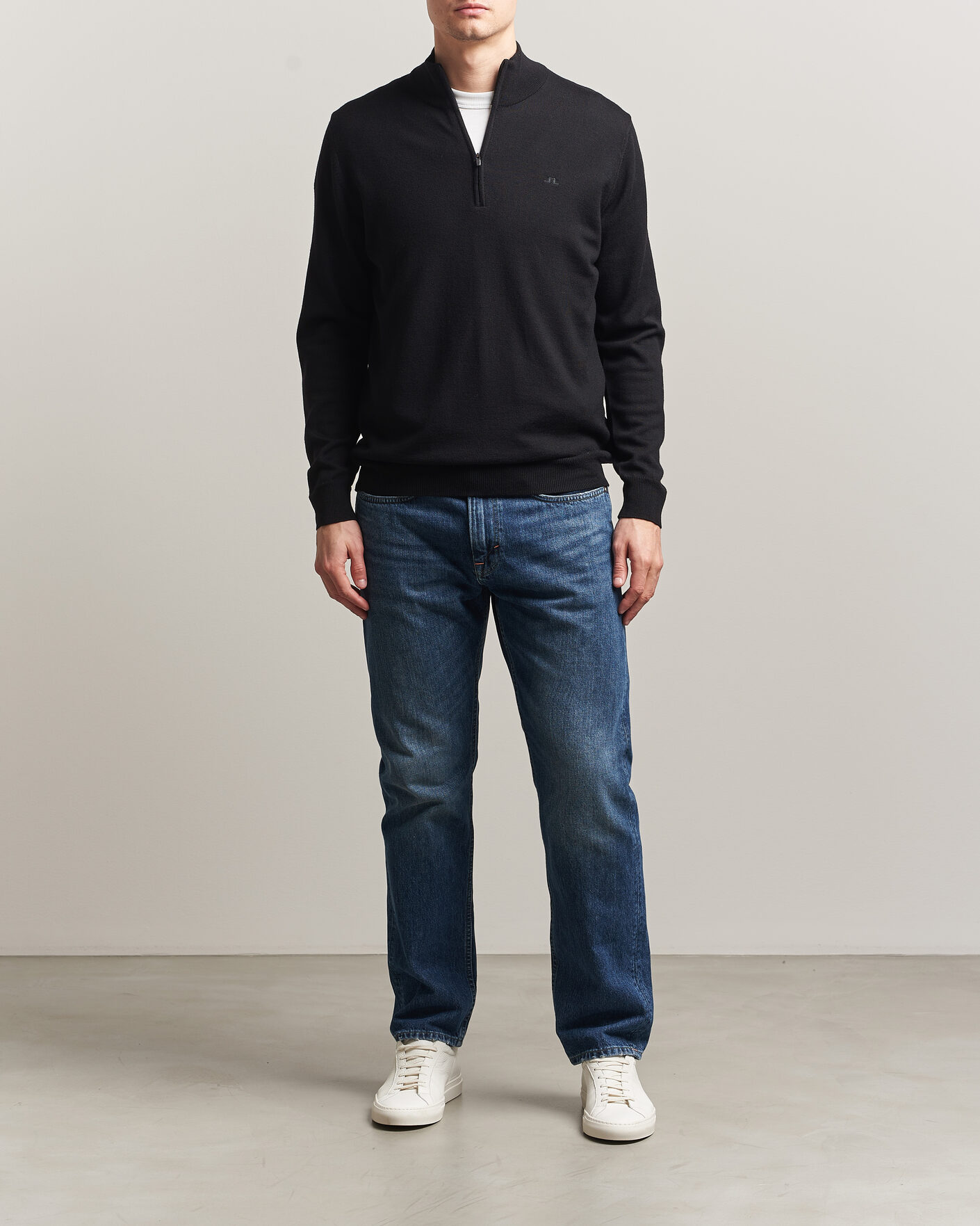 Homme | Pulls Et Tricots | J.Lindeberg | Kiyan Merino Half Zip Black