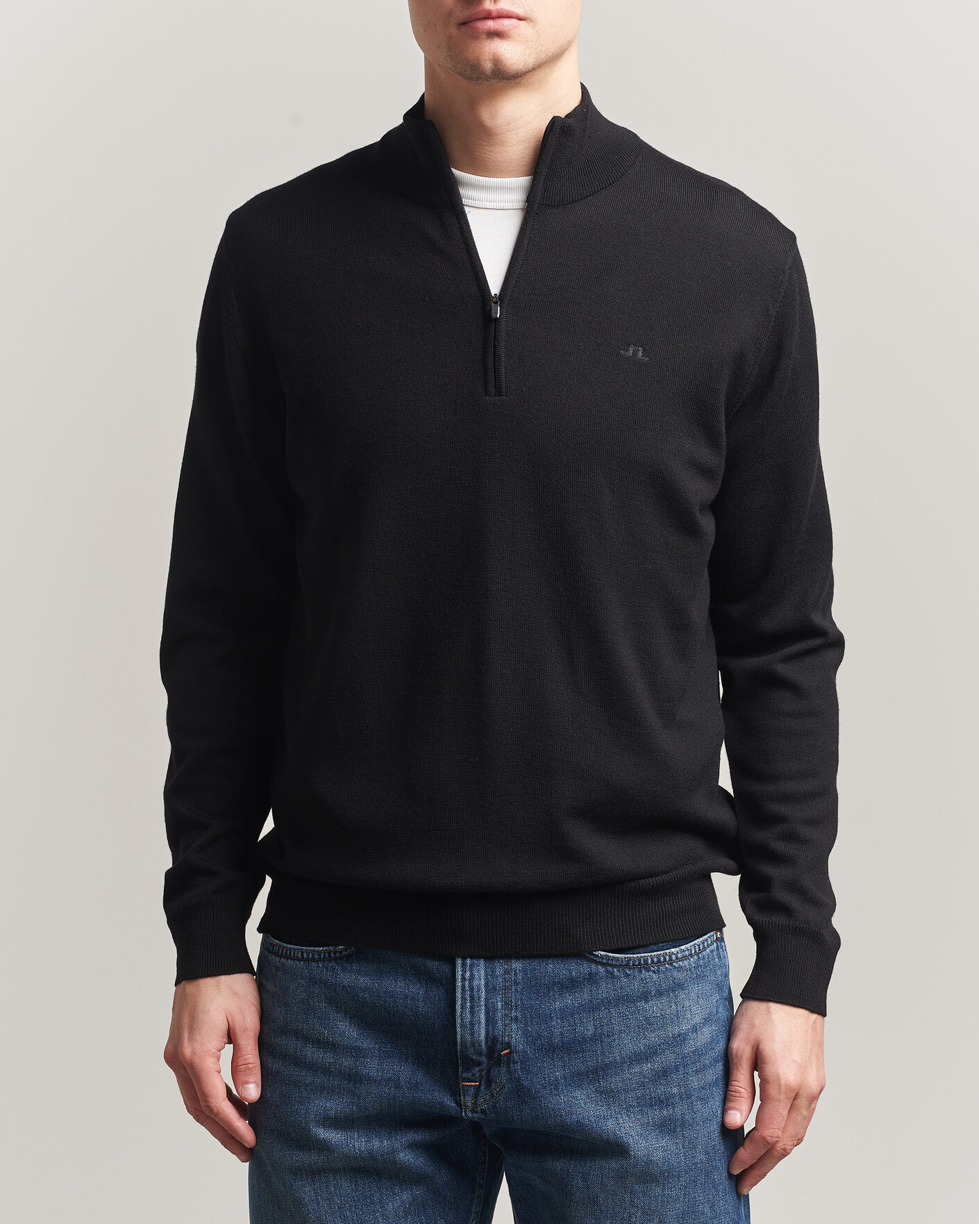 Homme | Pulls Et Tricots | J.Lindeberg | Kiyan Merino Half Zip Black