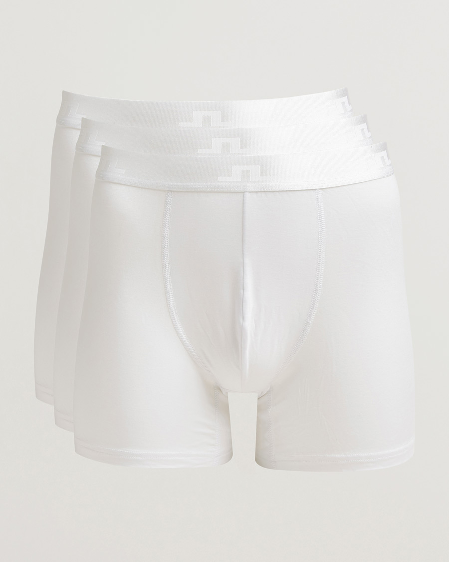 Homme | Sous-Vêtements Et Chaussettes | J.Lindeberg | 3-Pack Bridge Lyocell Boxer White