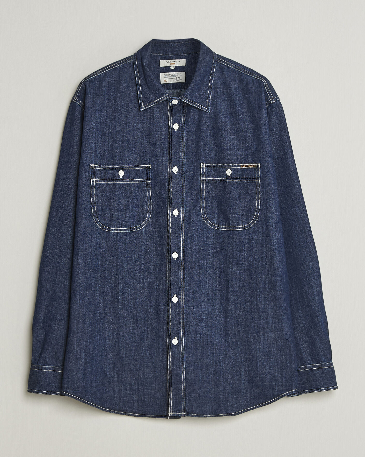 Homme | Chemises | Nudie Jeans | Julian Denim Shirt Rinsed