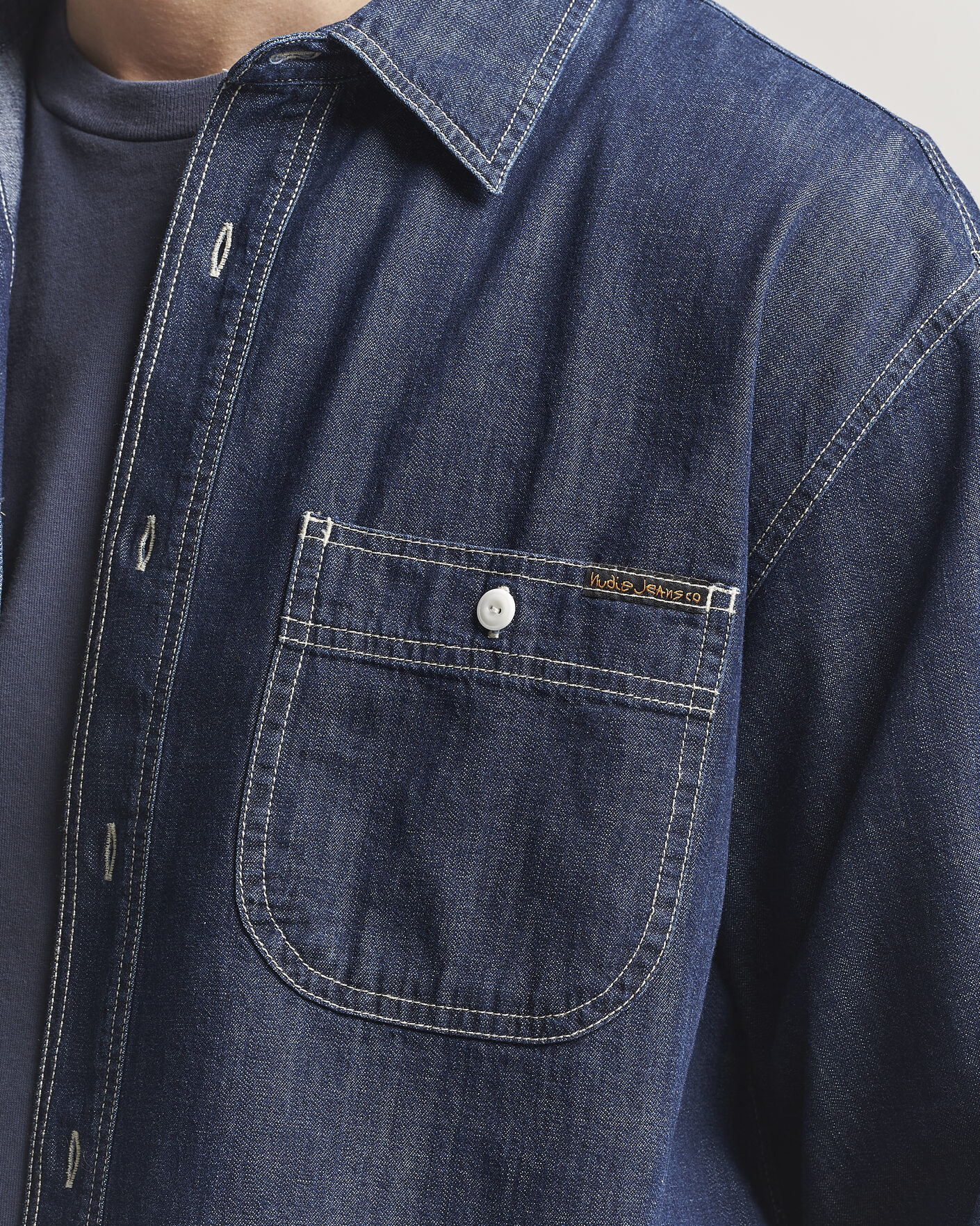 Homme | Chemises | Nudie Jeans | Julian Denim Shirt Rinsed